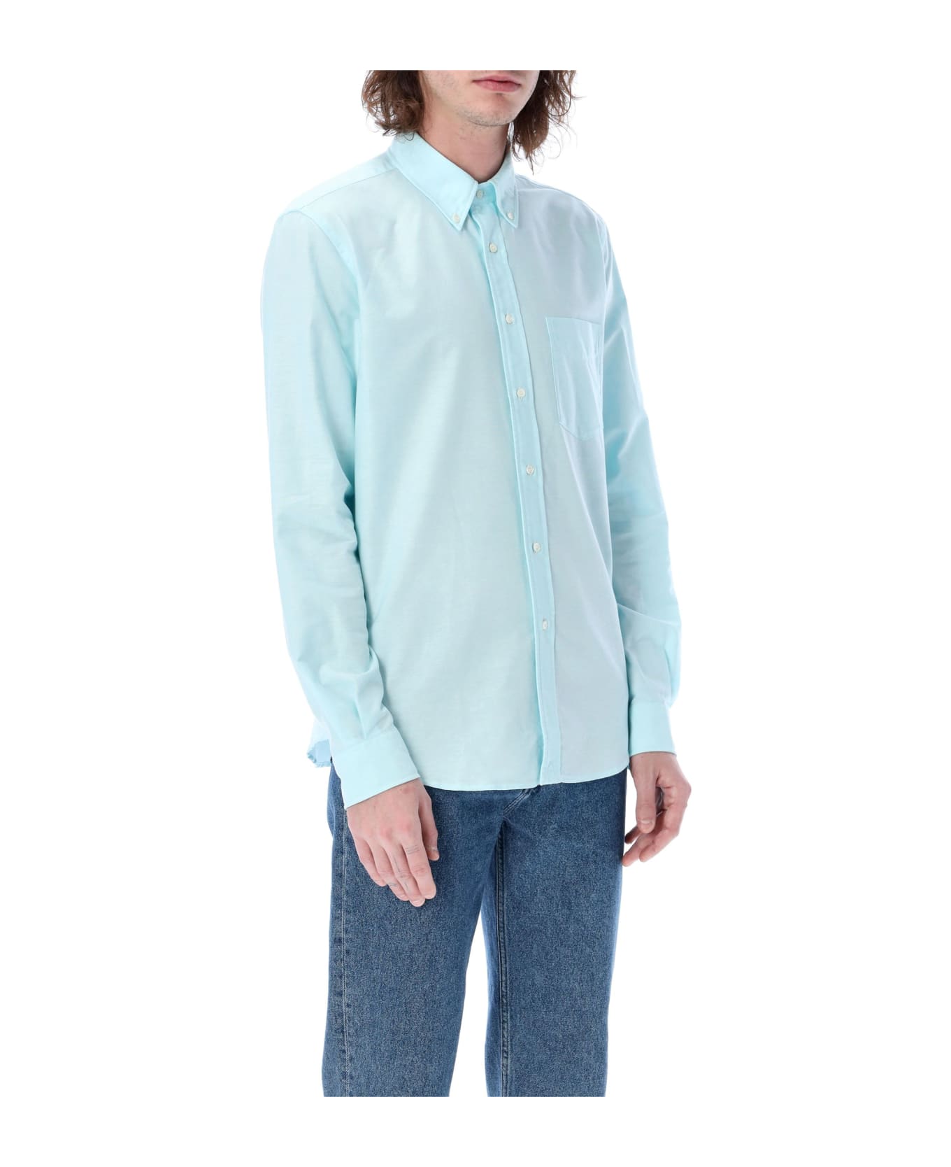 Aspesi Oxford Cotton Shirt - AQUA シャツ