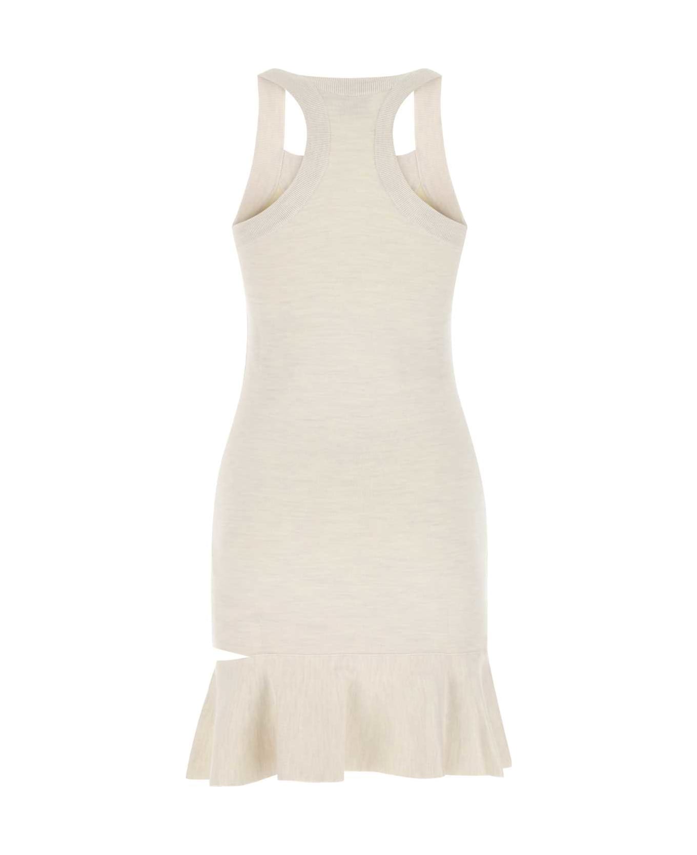 Burberry Melange Sand Stretch Silk Blend Mini Dress - A2151