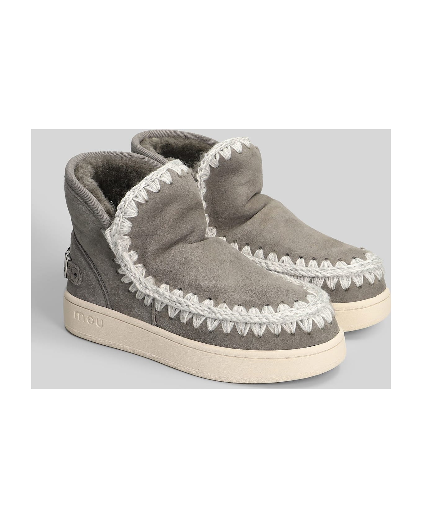 Mou New Eskimo Sneaker Sneakers In Grey Suede - grey