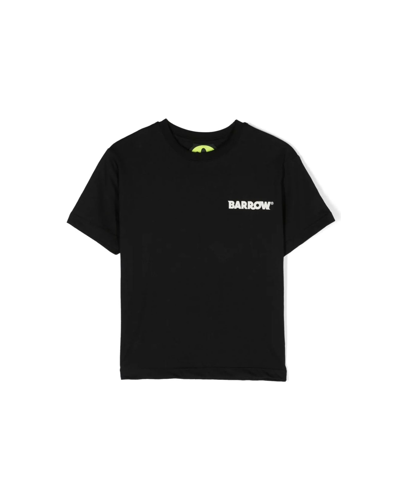 Barrow Black T-shirt With Front And Back Logo - Black