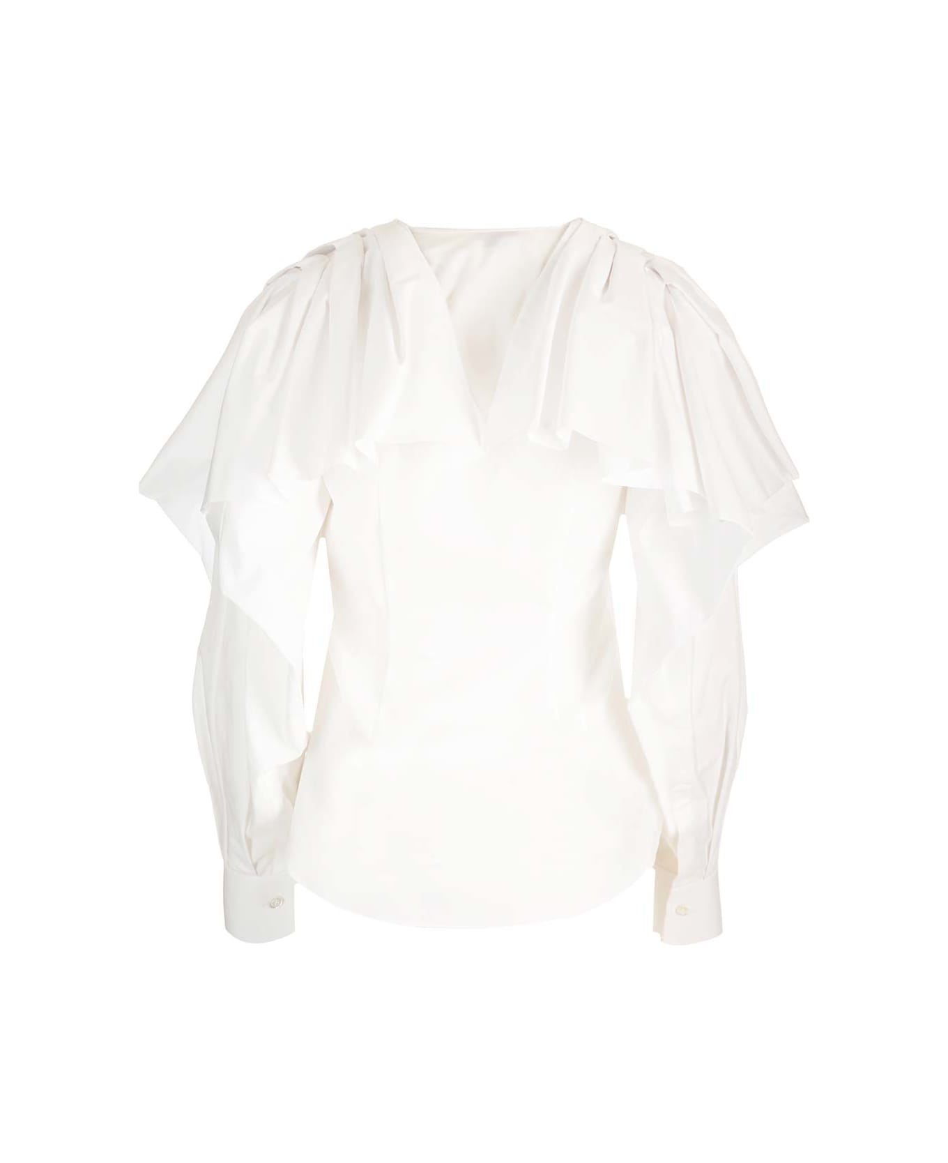 Alexander McQueen Shirt With Drape - White