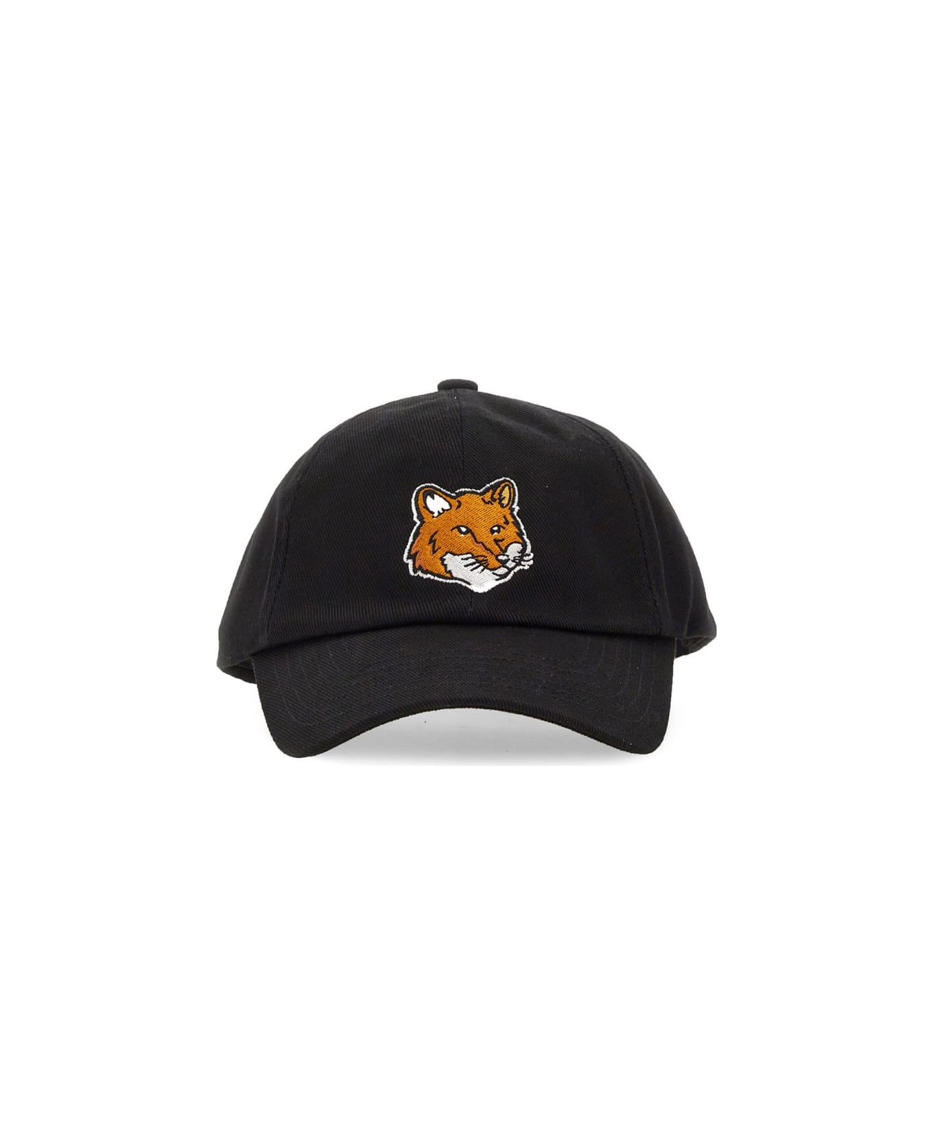Maison Kitsuné Fox Head Baseball Hat - BLACK 帽子