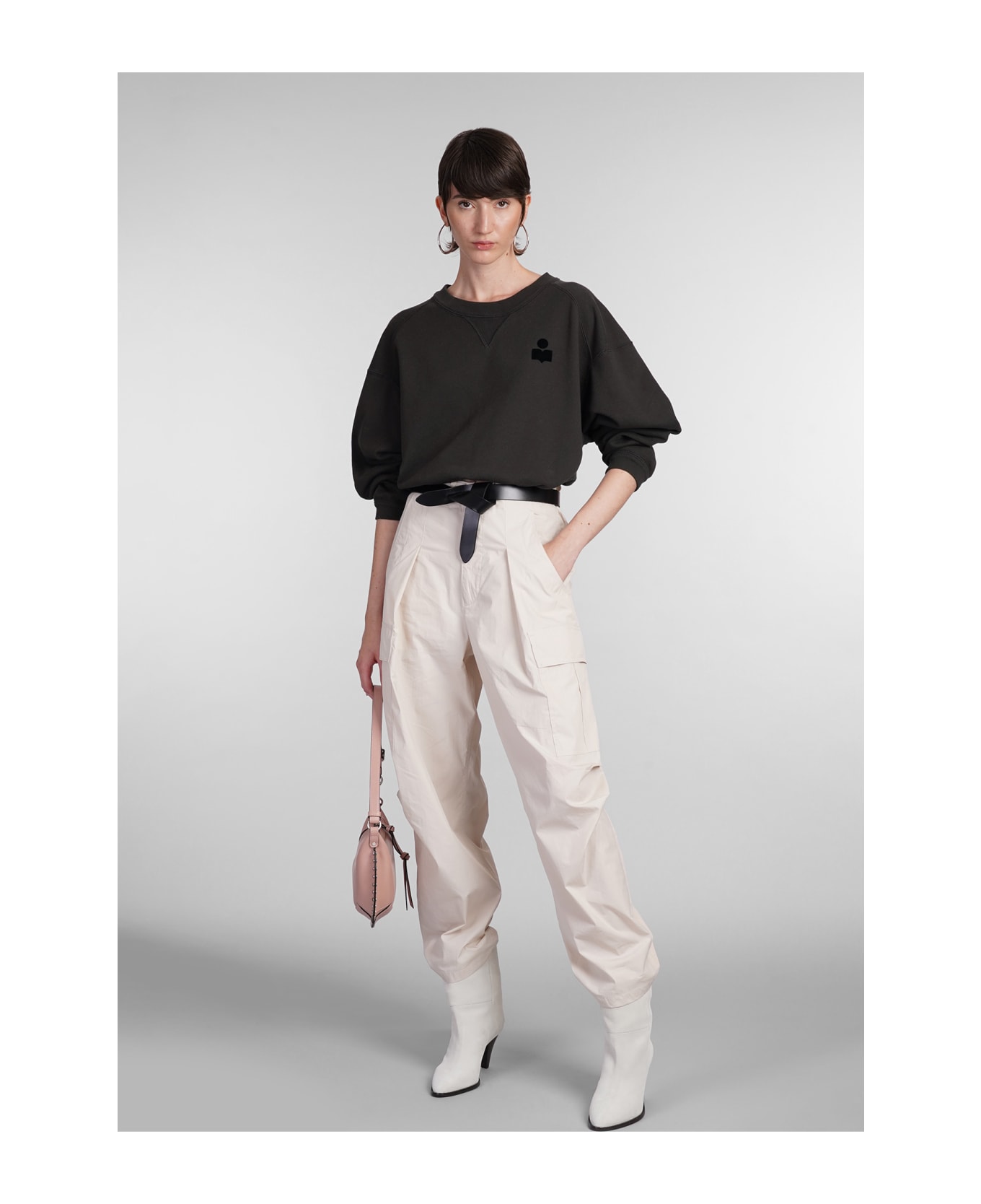 Marant Étoile Margo Sweatshirt In Grey Cotton - FADED BLACK
