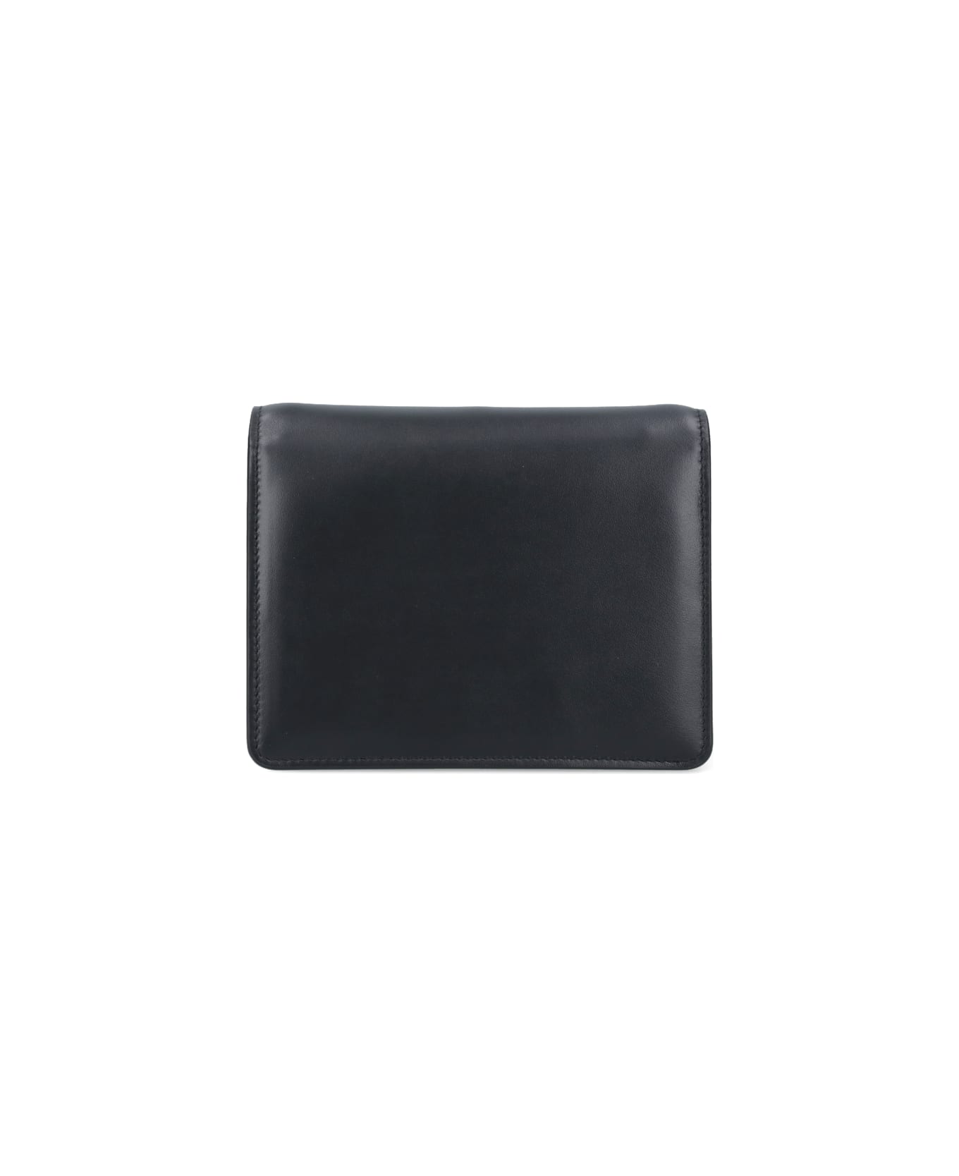 Dolce & Gabbana Logo-plaque Foldover Top Crossbody Bag - Black