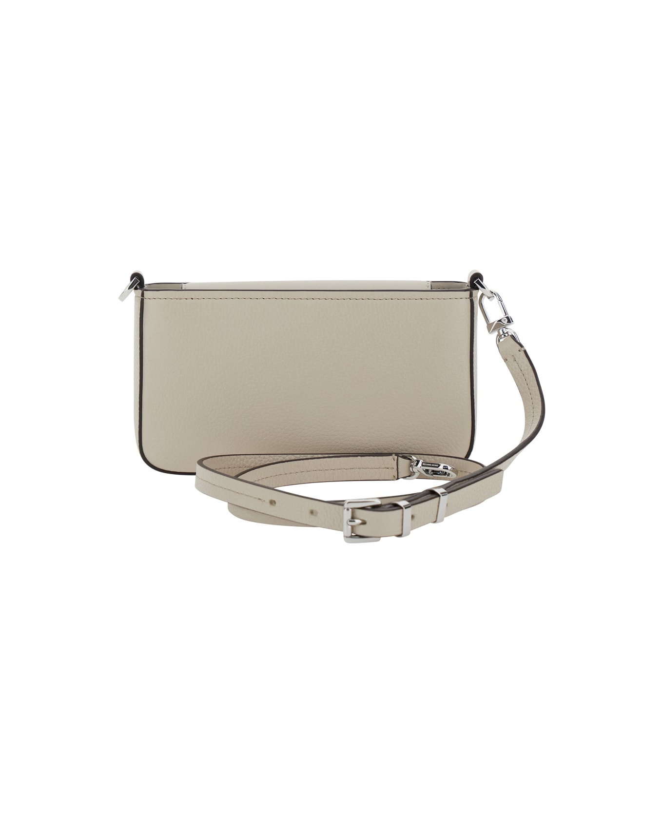 MICHAEL Michael Kors Bryant Small Pochette In Pebbled Leather - Beige