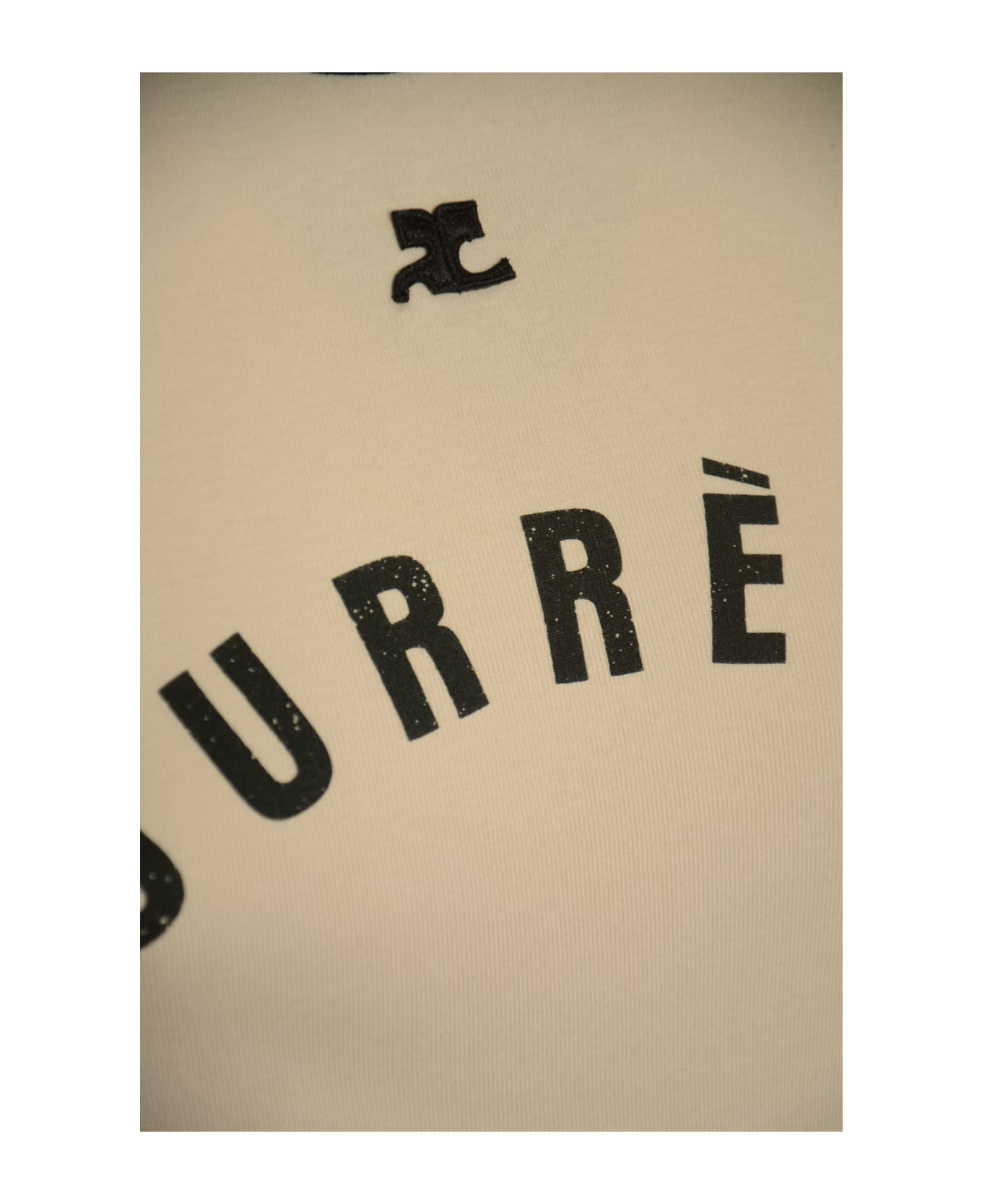 Courrèges Strap Detail T-shirt - LIME STONE