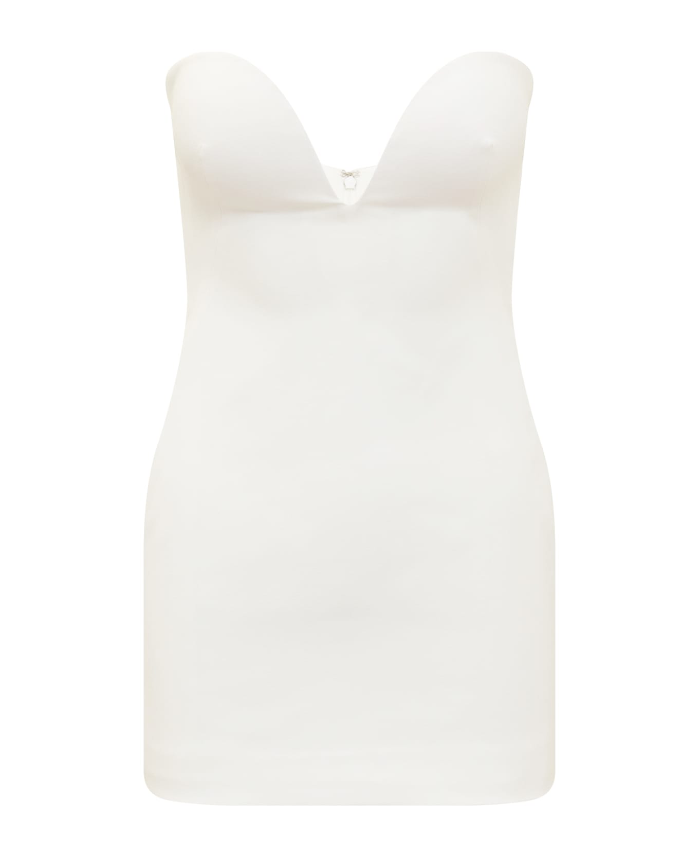 Monot Bustier Mini Dress - WHITE