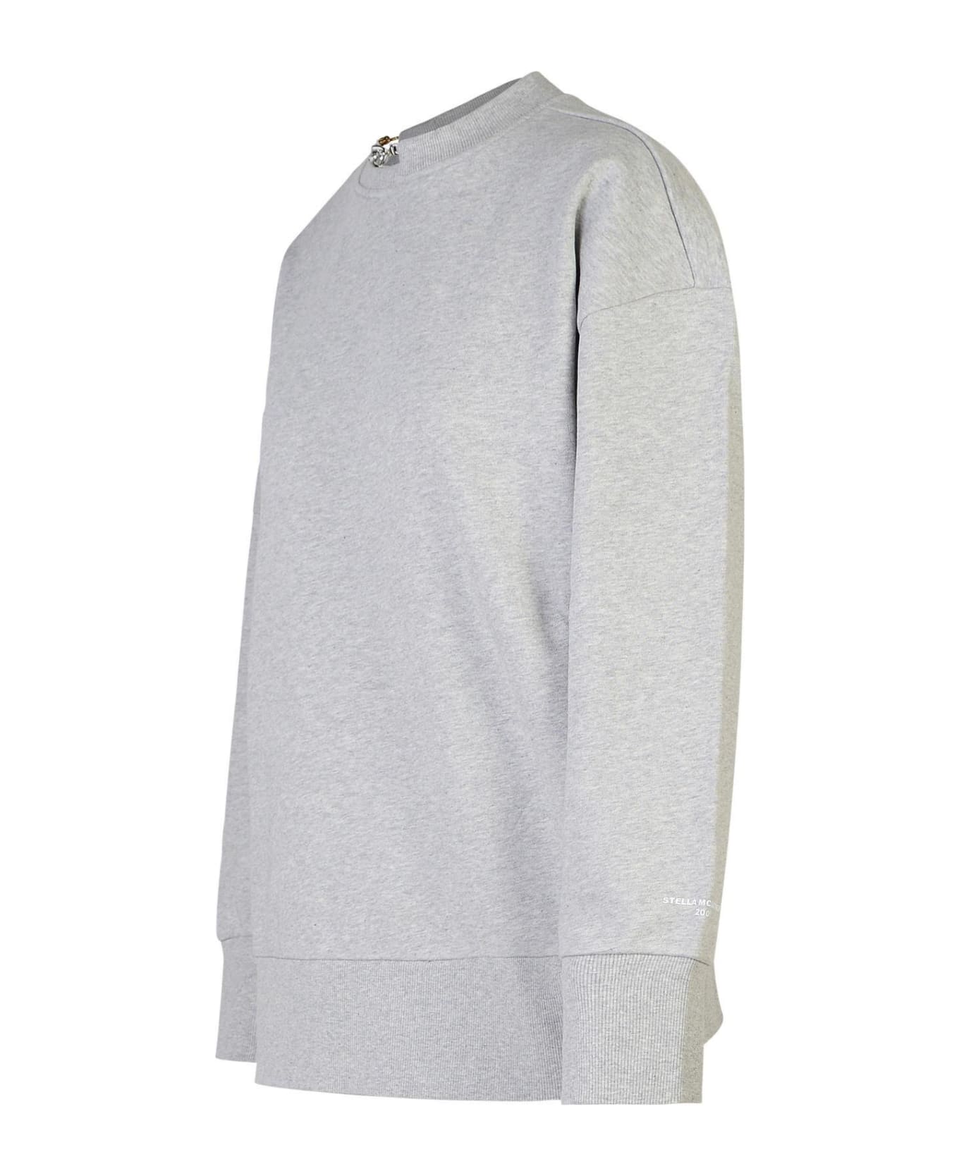 Stella McCartney Chain Detailed Crewneck Sweatshirt - Light Grey Melange
