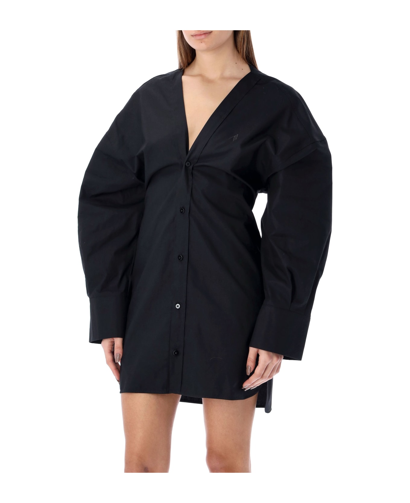 The Attico "lala" Mini Dress - BLACK