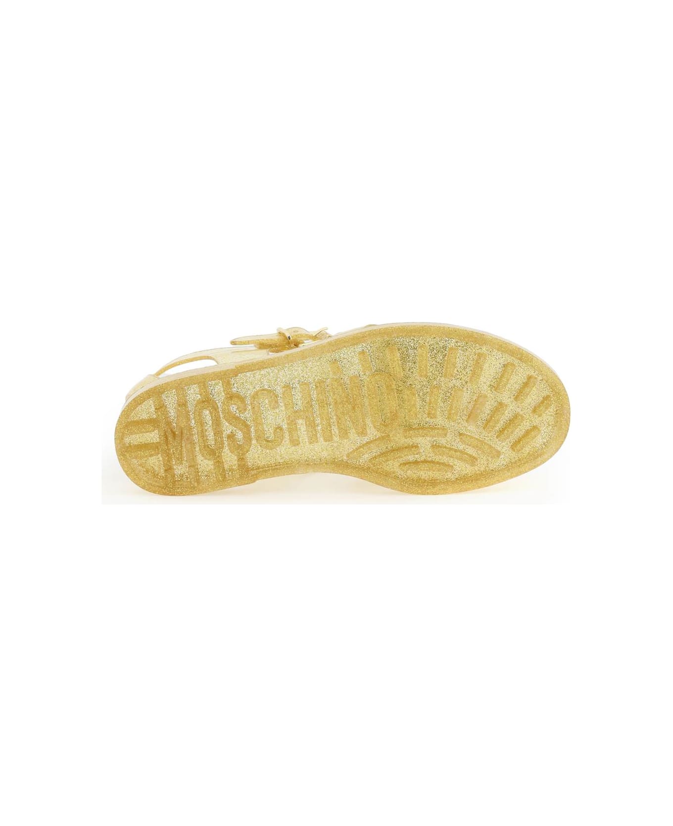 Moschino Jelly Sandals With Logo - ORO (Gold)