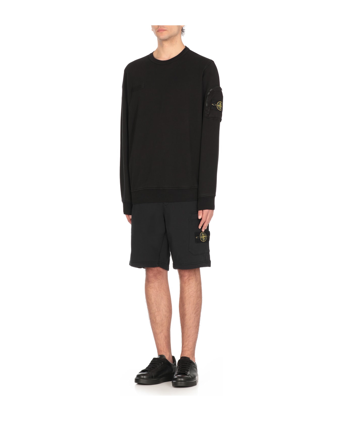 Stone Island Sweatshirt With Logo - Nero