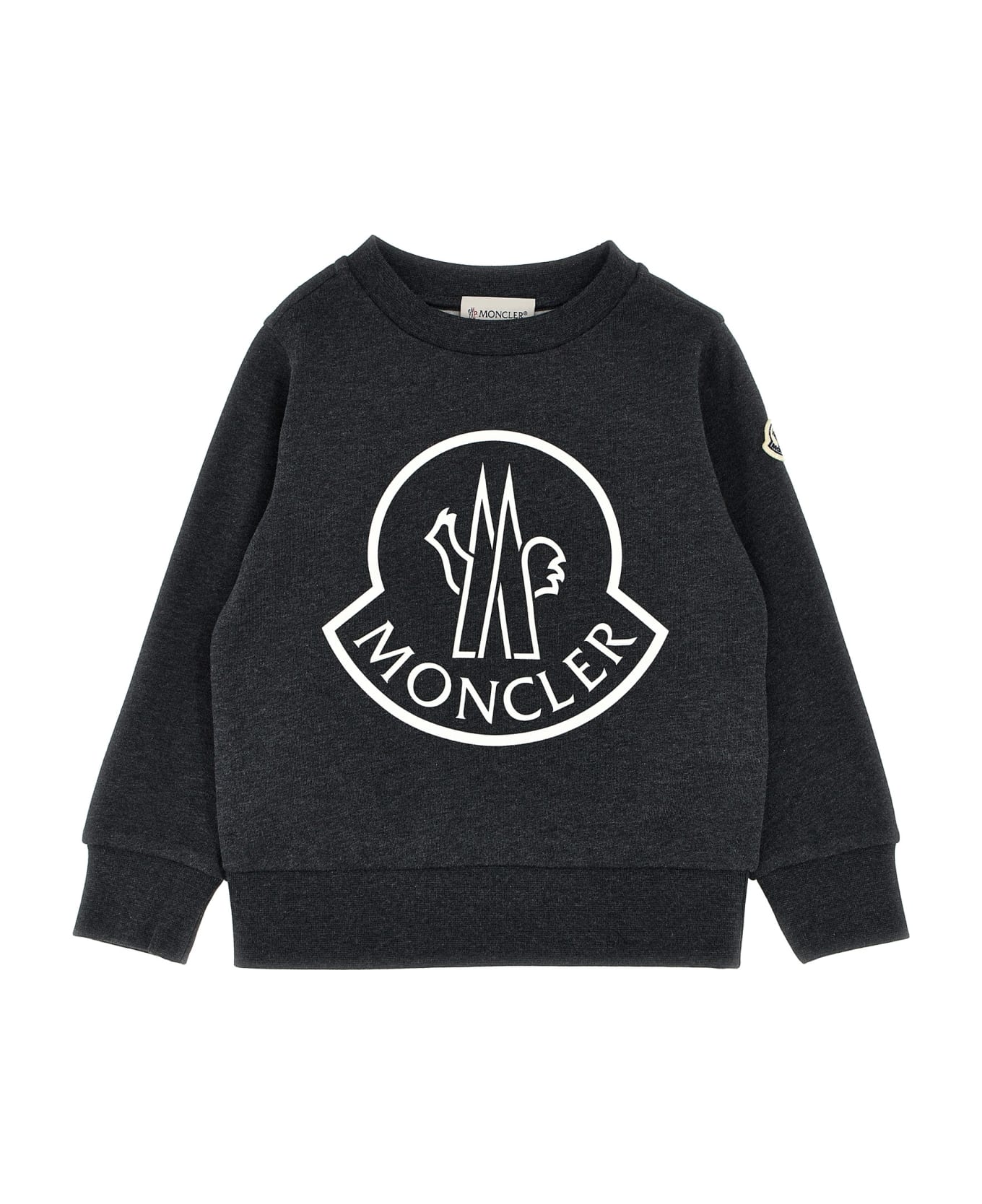 Moncler Logo Print Sweatshirt - Gray