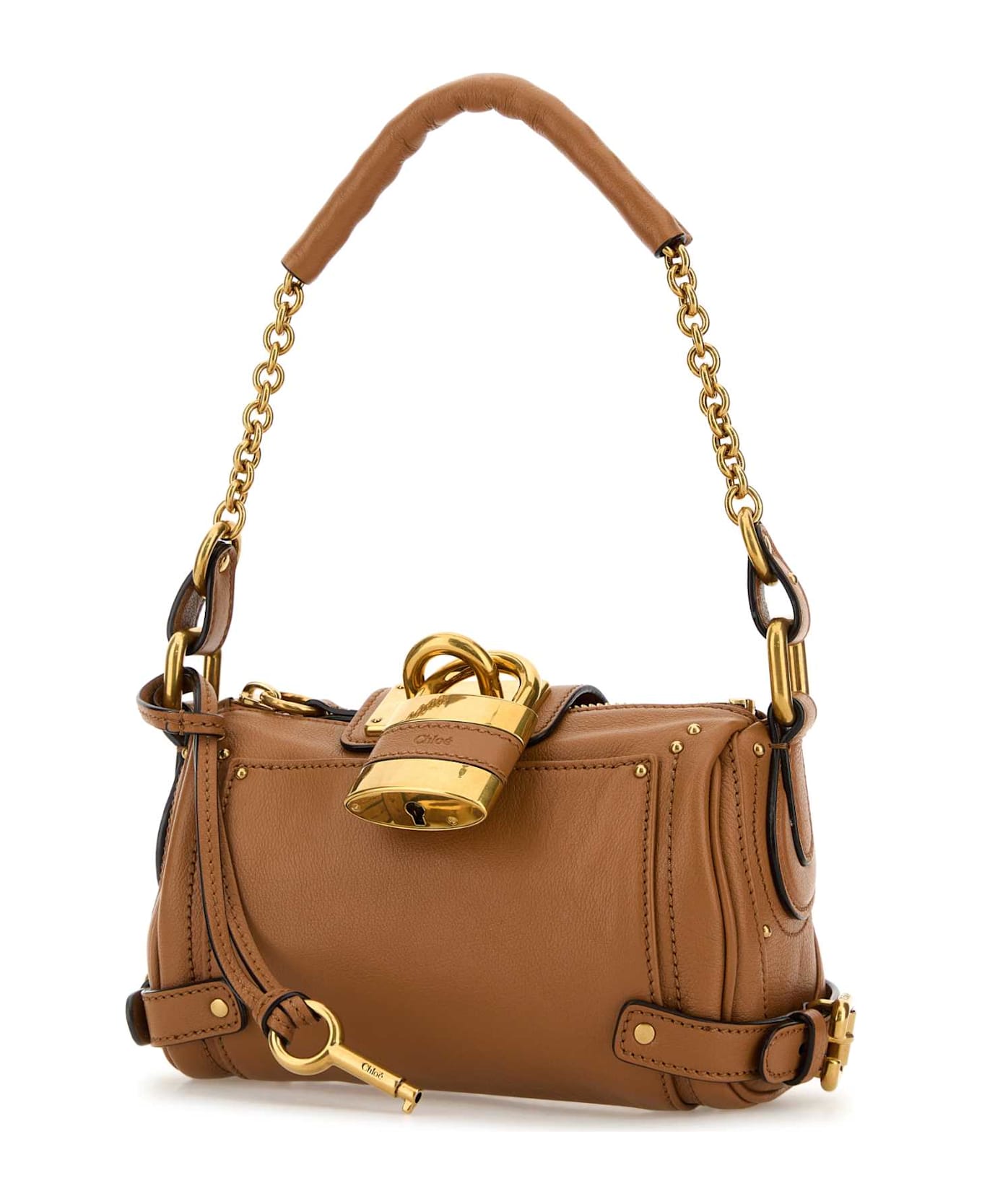 Chloé Biscuit Leather Small Paddington Shoulder Bag - MUSTANGBROWN