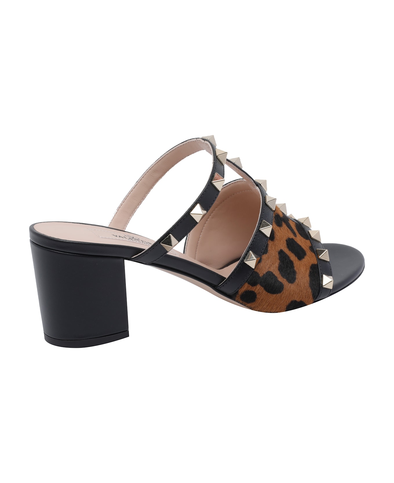 Valentino Garavani Rockstud Slider Sandals - Black
