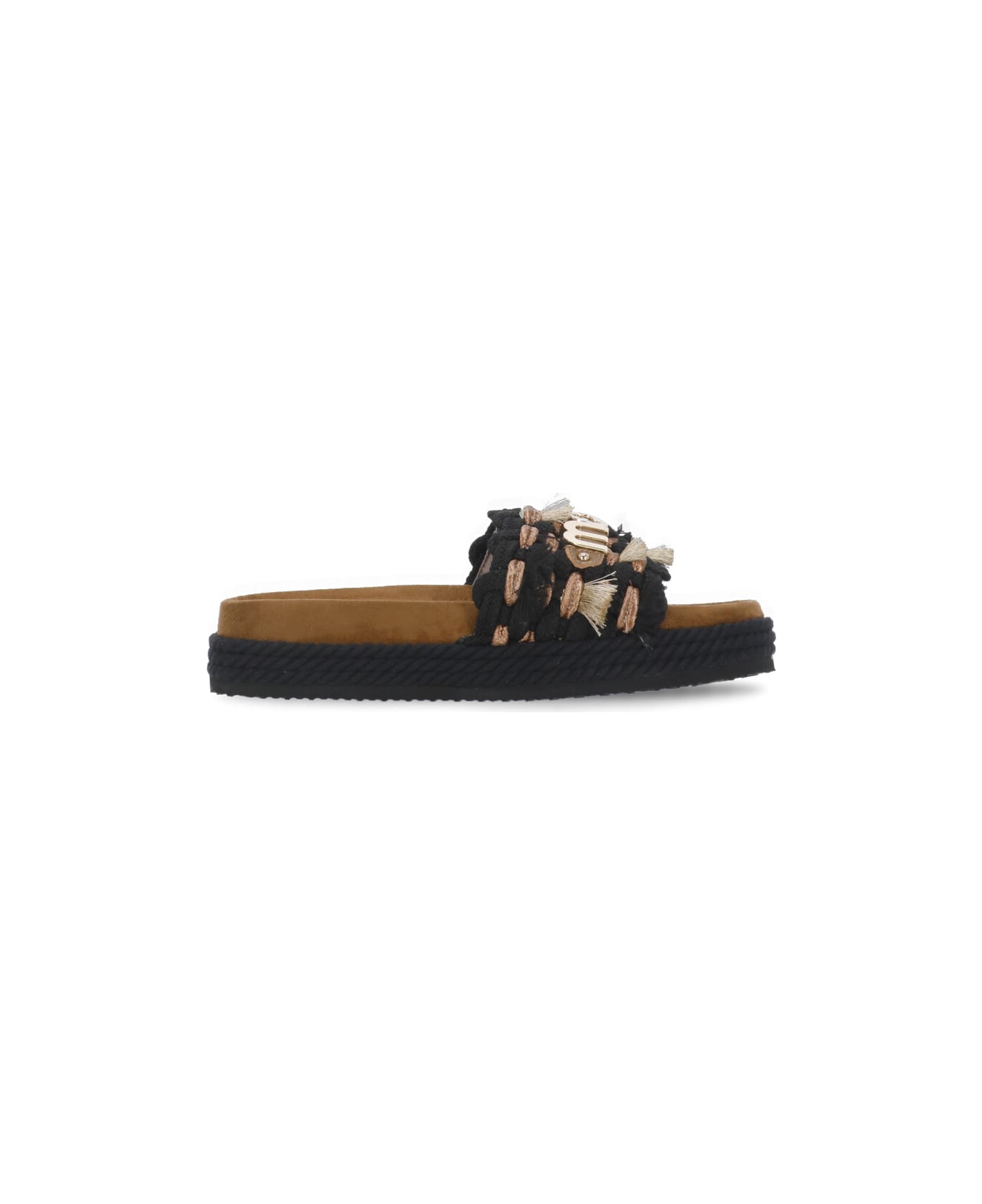 Mou Monoband Rope Sandals - Black