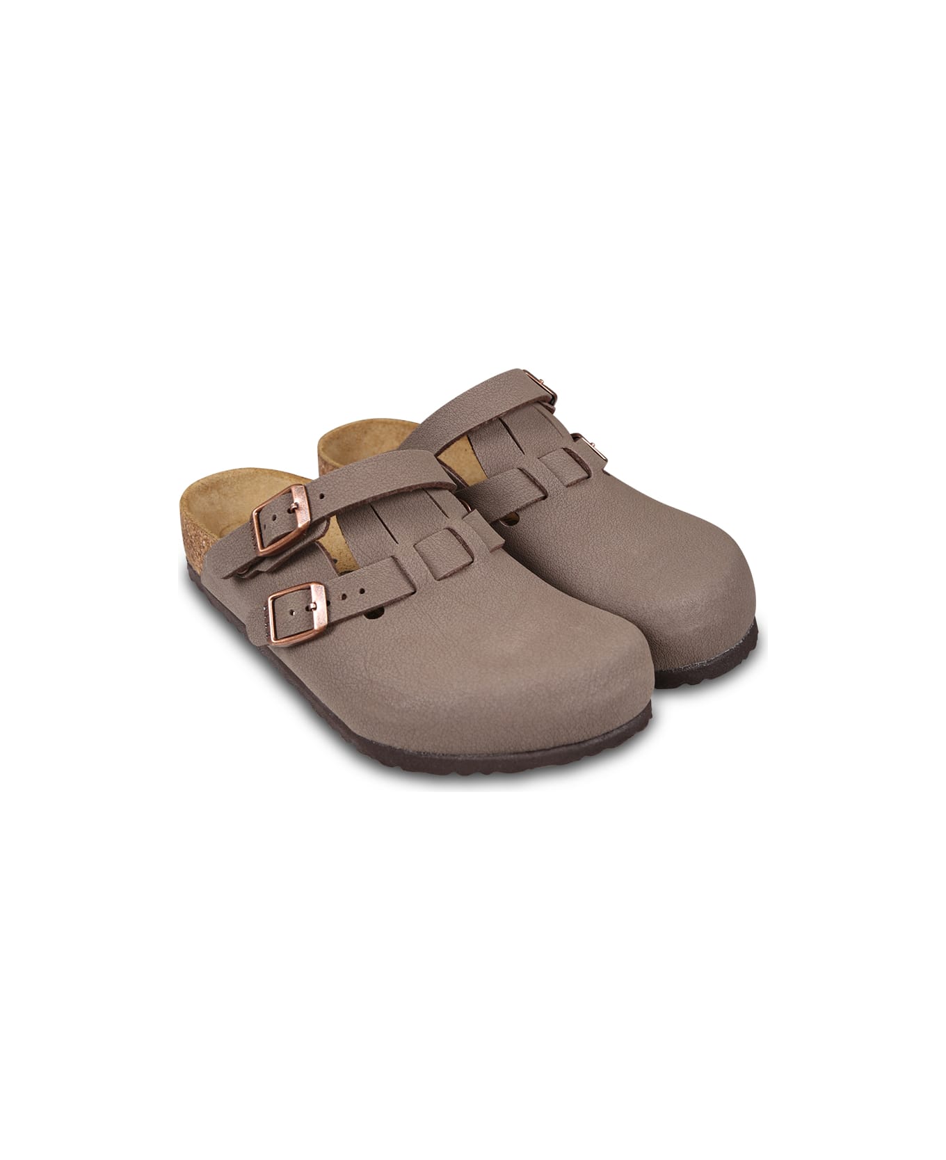 Birkenstock Brown Kay Sabot For Kids With Logo - Mocha