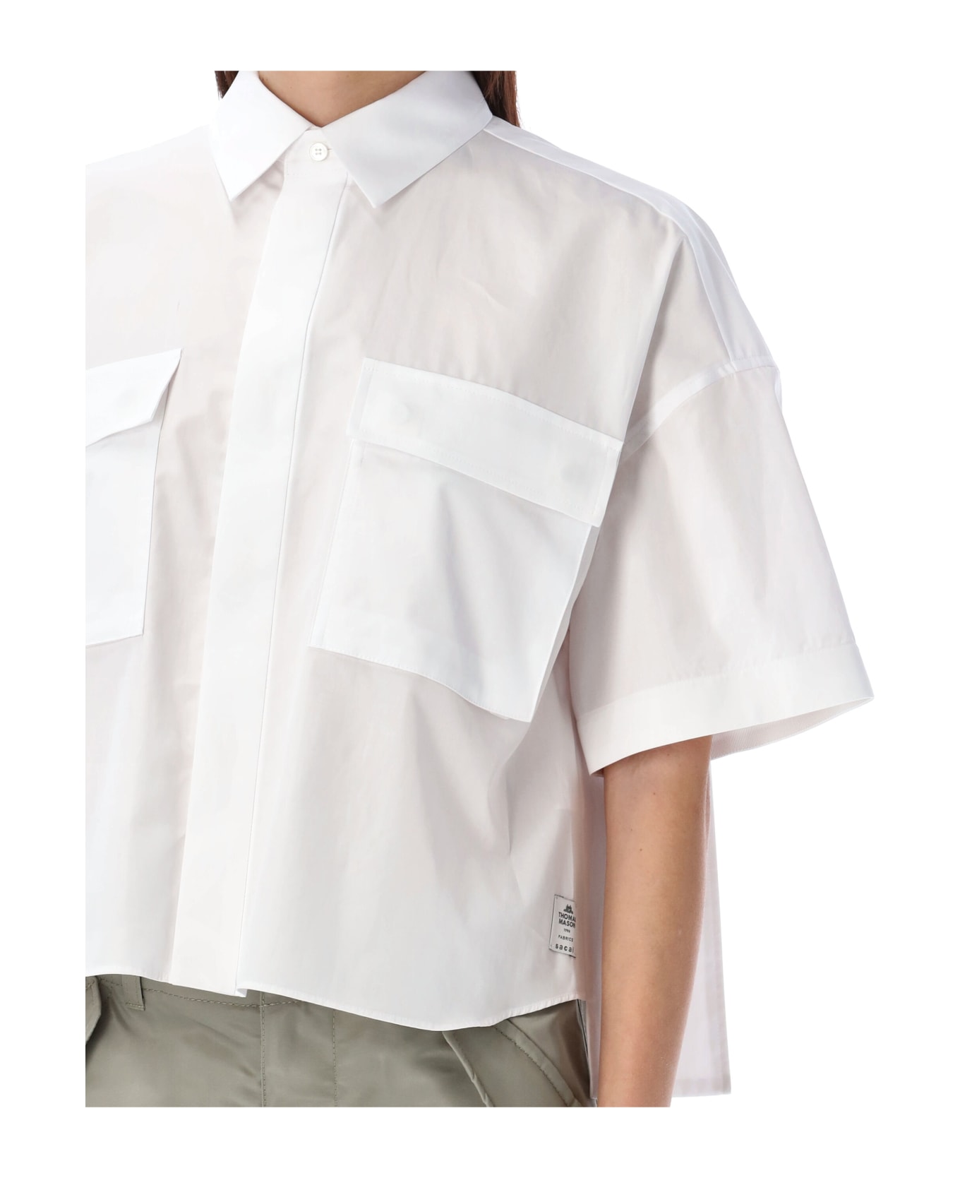 Sacai Thomas Mason Cotton Poplin Shirt - OFF WHITE