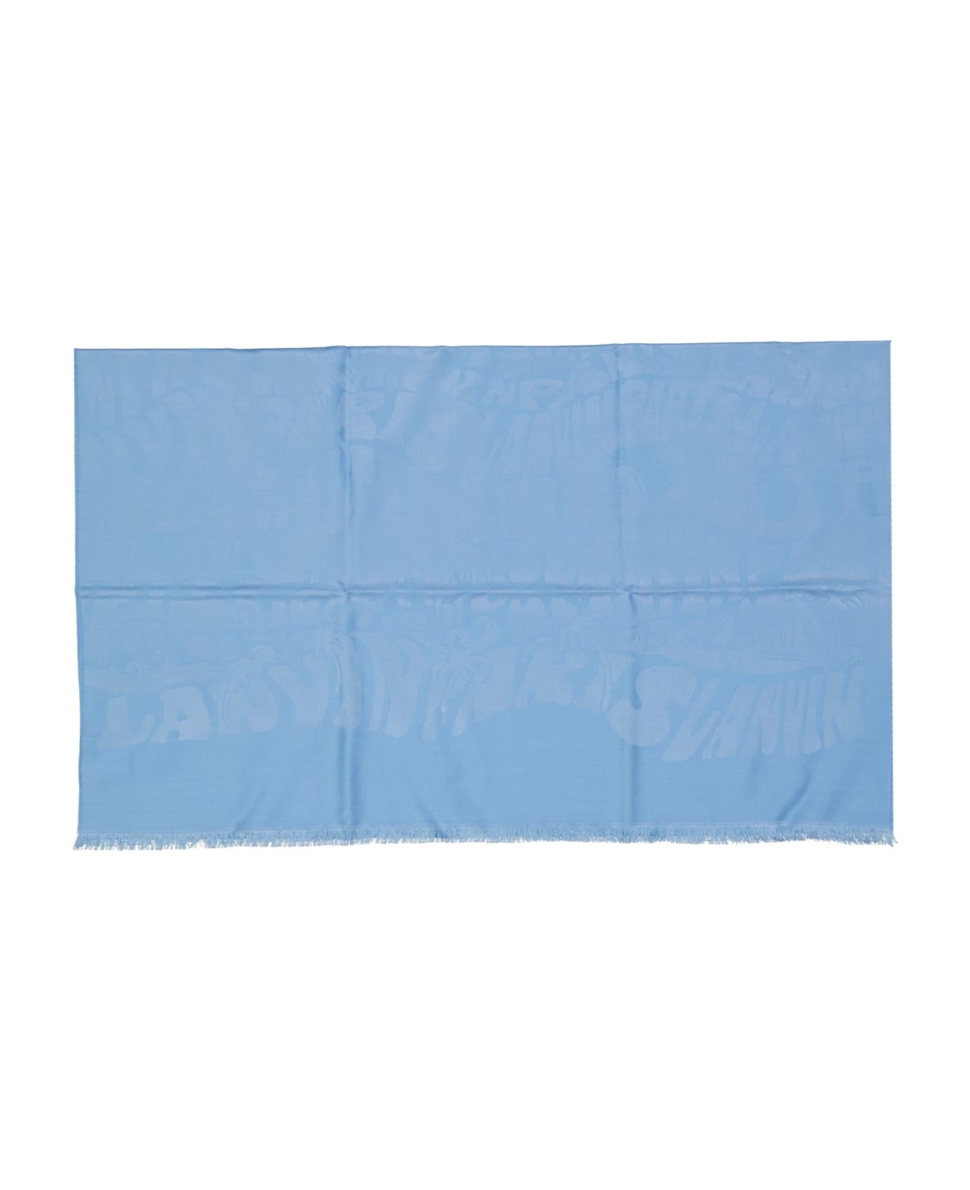 Lanvin Silk And Wool Scarf - Blue