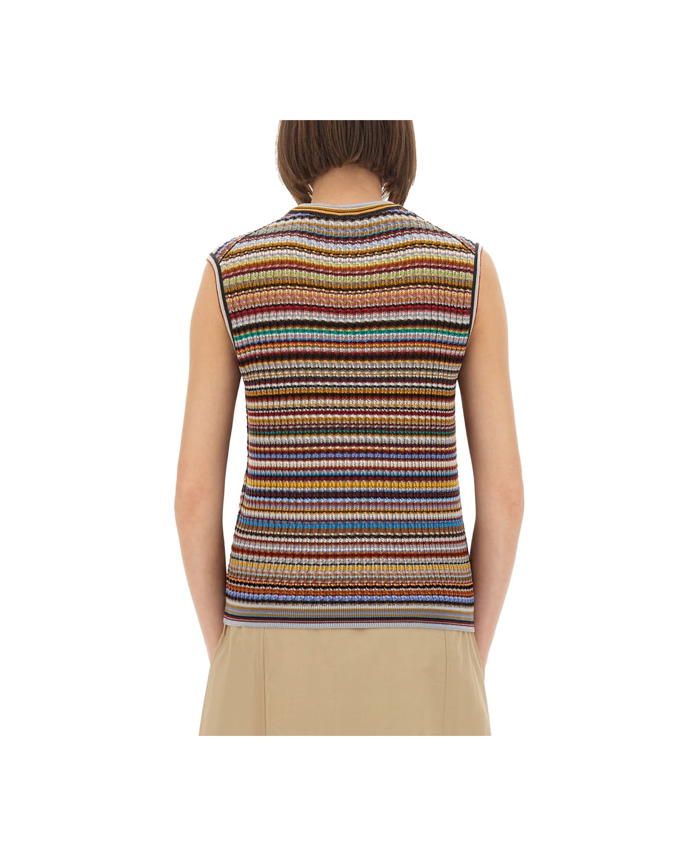 Paul Smith "signature Stripe" Knit Vest - MULTICOLOUR