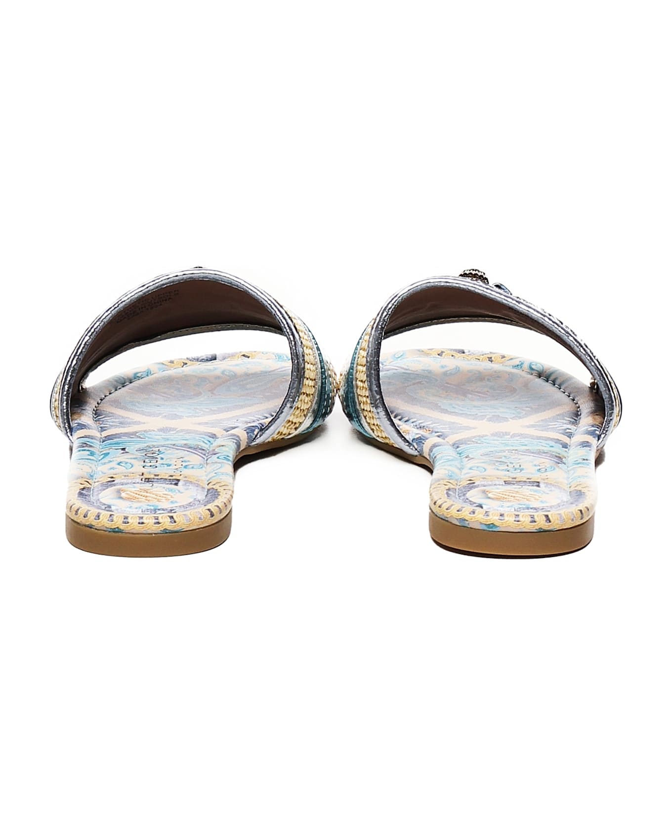Kurt Geiger Southbank Flat Sandal - BEIGE,SILVER