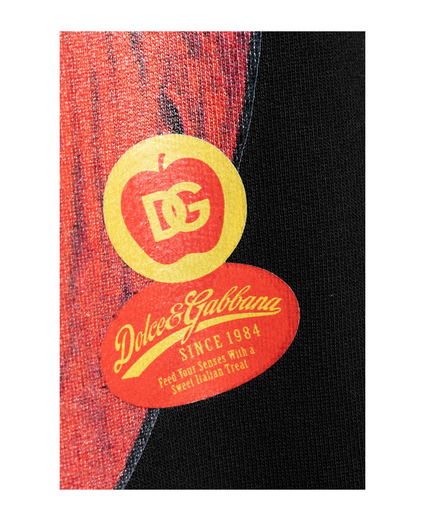 Dolce & Gabbana Sweatshirt With Logo - Black フリース