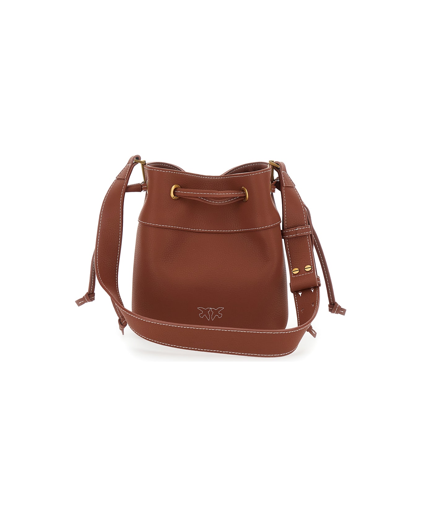Pinko Mini Bucket Bag - Brown