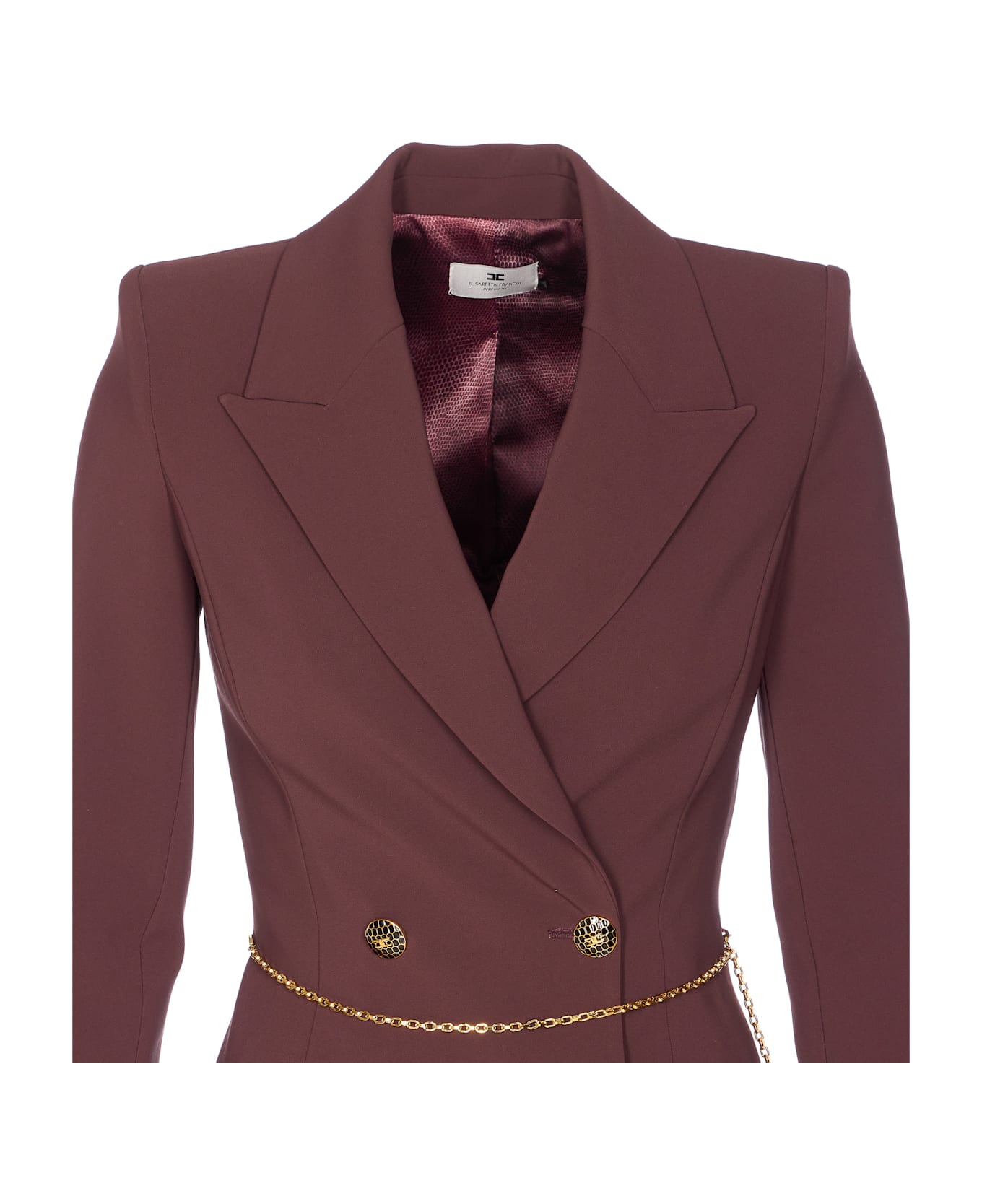 Elisabetta Franchi Double Breasted Dress - Purple