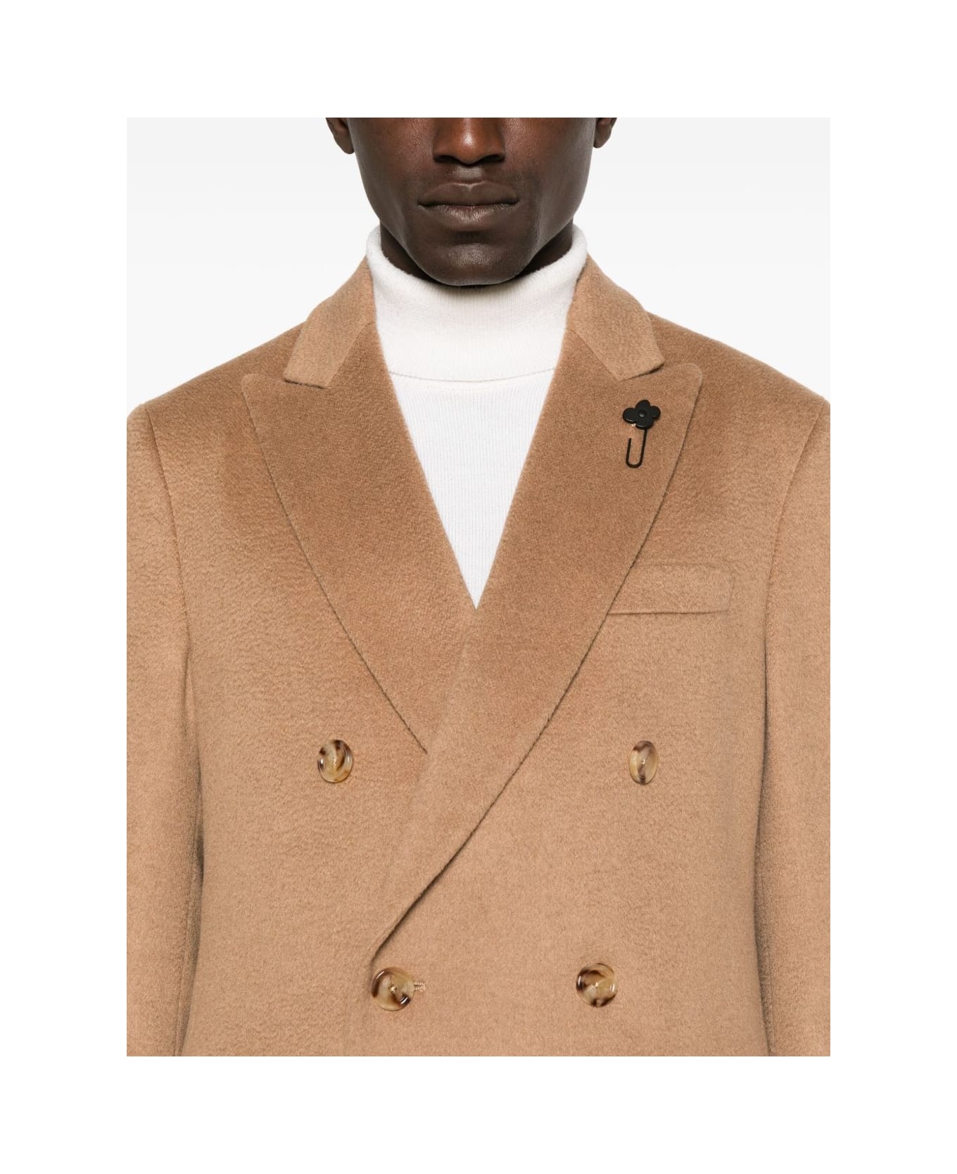 Lardini Beige Coat Double-breasted - Beige