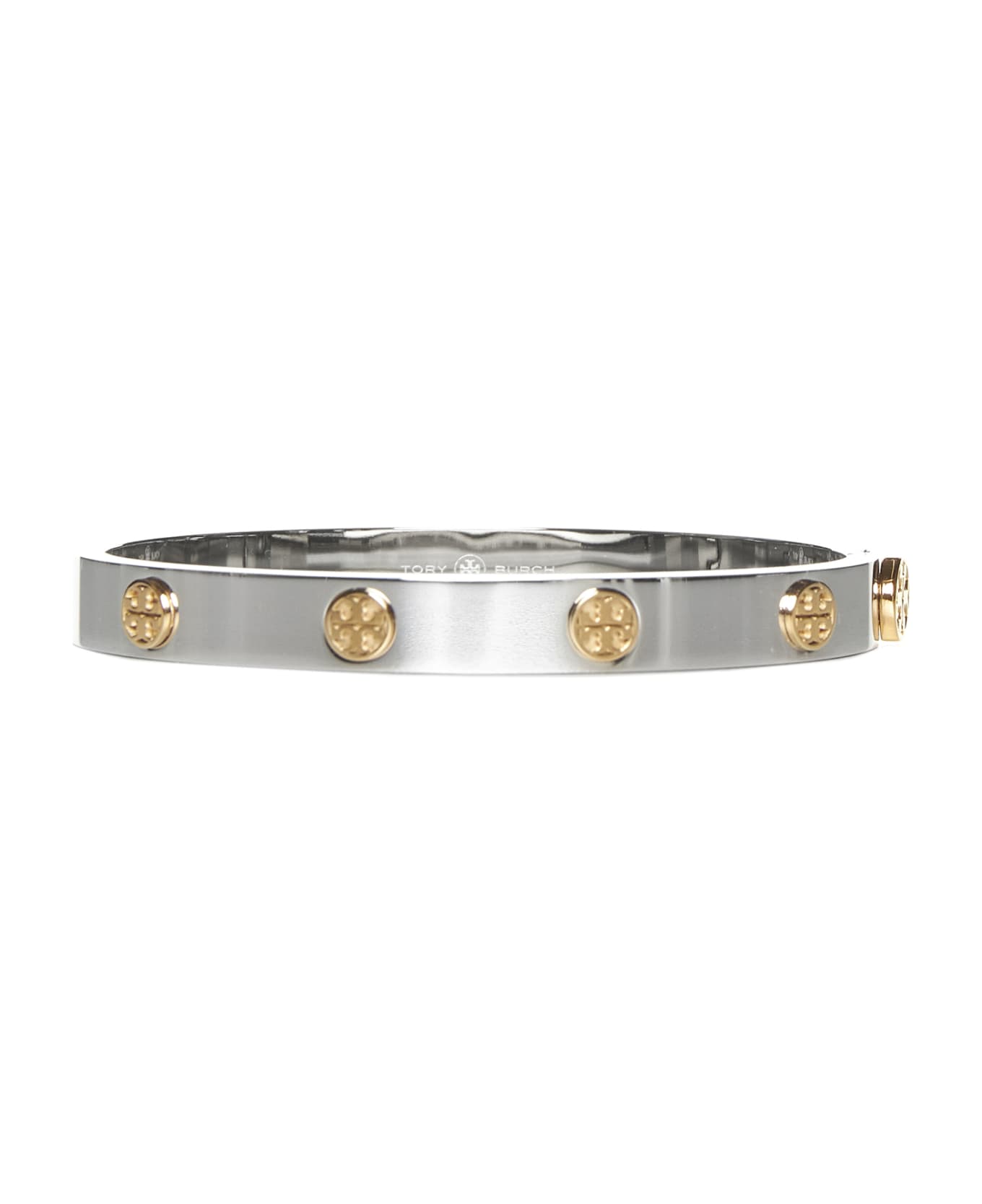 Tory Burch Steel Bracelet With Contrasting Logo - Tory silver / tory g