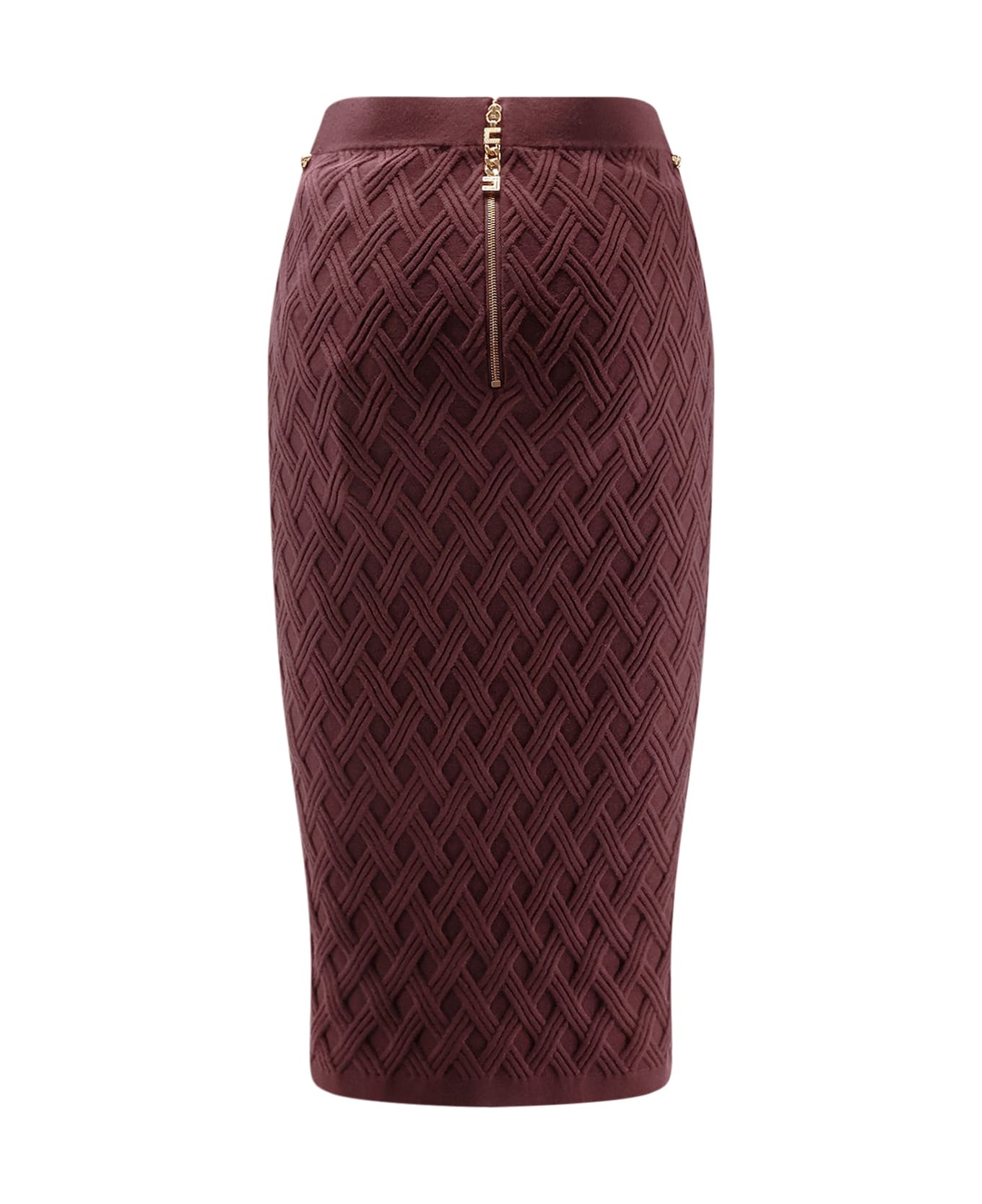 Elisabetta Franchi Viscose Blend Pencil Skirt - Merlot