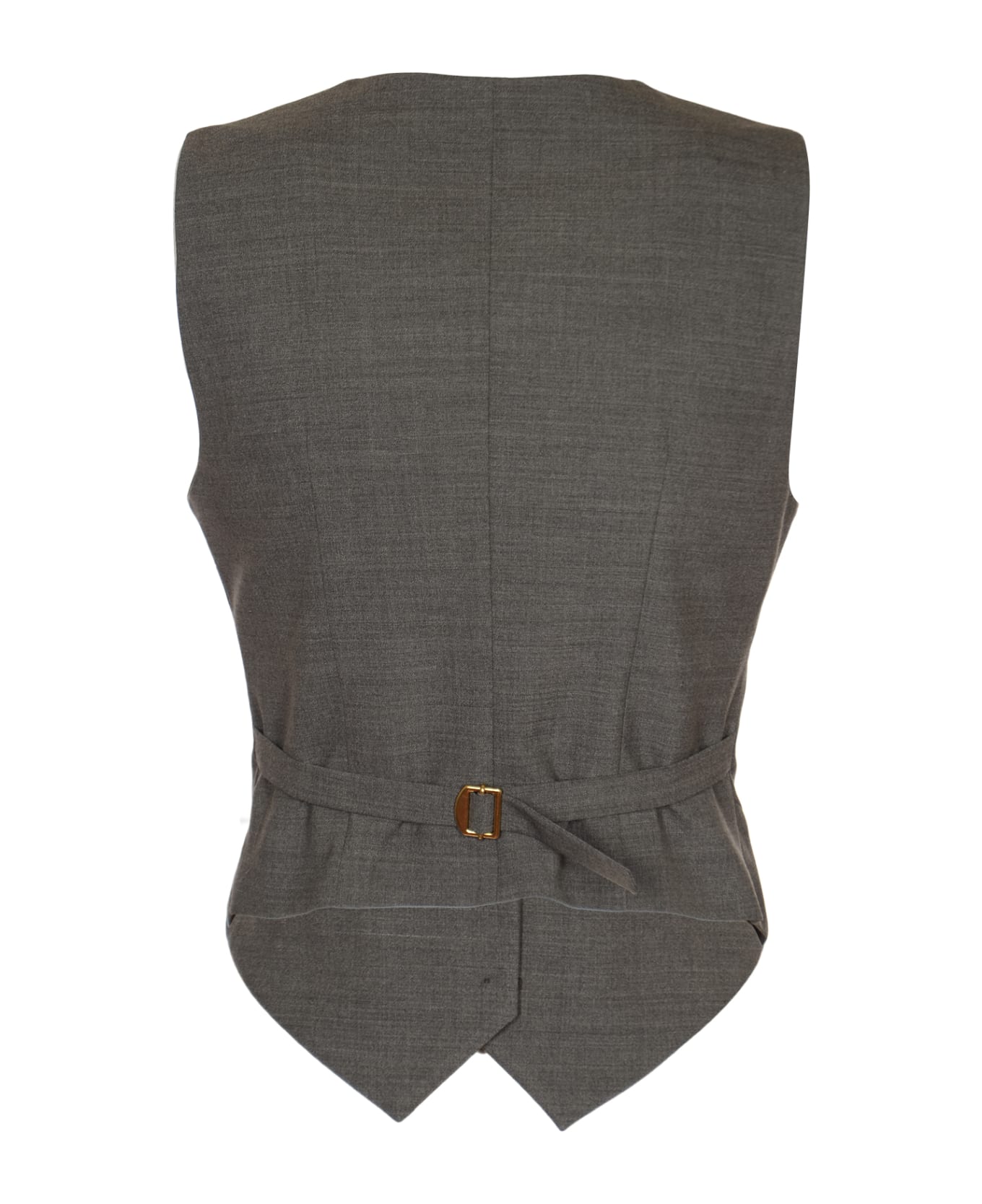 Philosophy di Lorenzo Serafini Belted Waist Regular Fit Vest - Grey ベスト