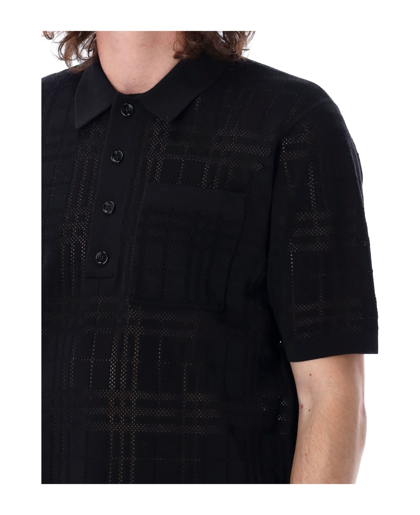 Burberry London Check Polo Shirt - BLACK ポロシャツ