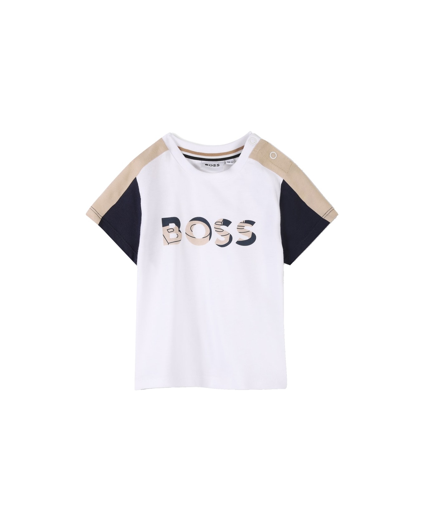 Hugo Boss T-shirt Set With Bermuda Shorts - WHITE