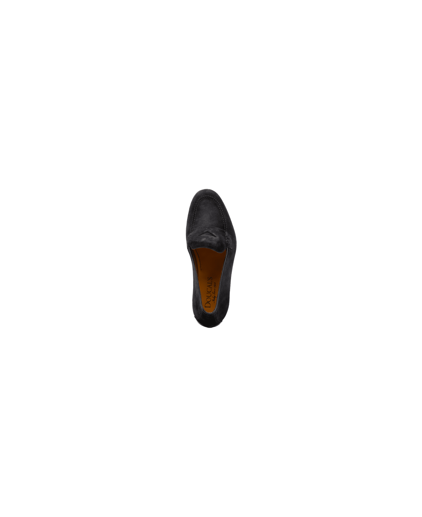 Doucal's Penny Suede Moccasin - Notte+f.do nero