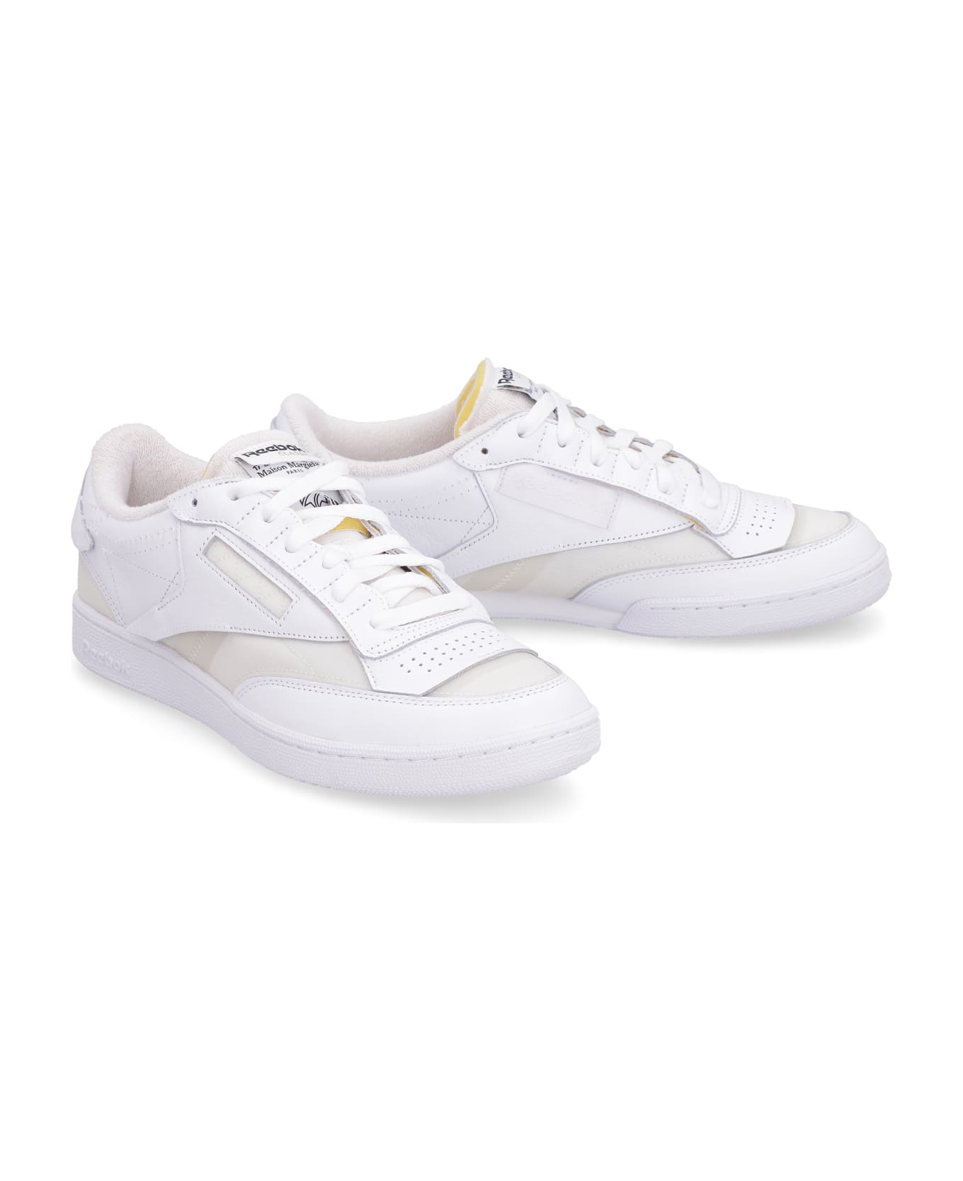 Maison Margiela Mm X Reebok - Leather Low-top Sneakers - White