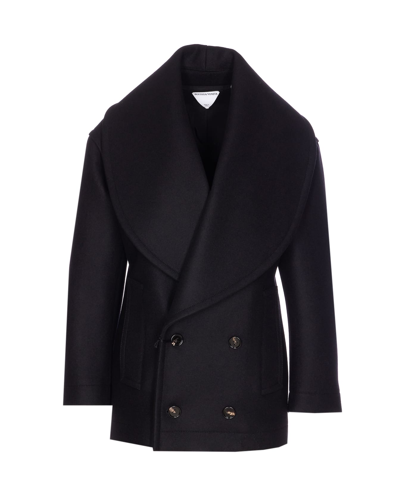 Bottega Veneta Double Breasted Coat - Black