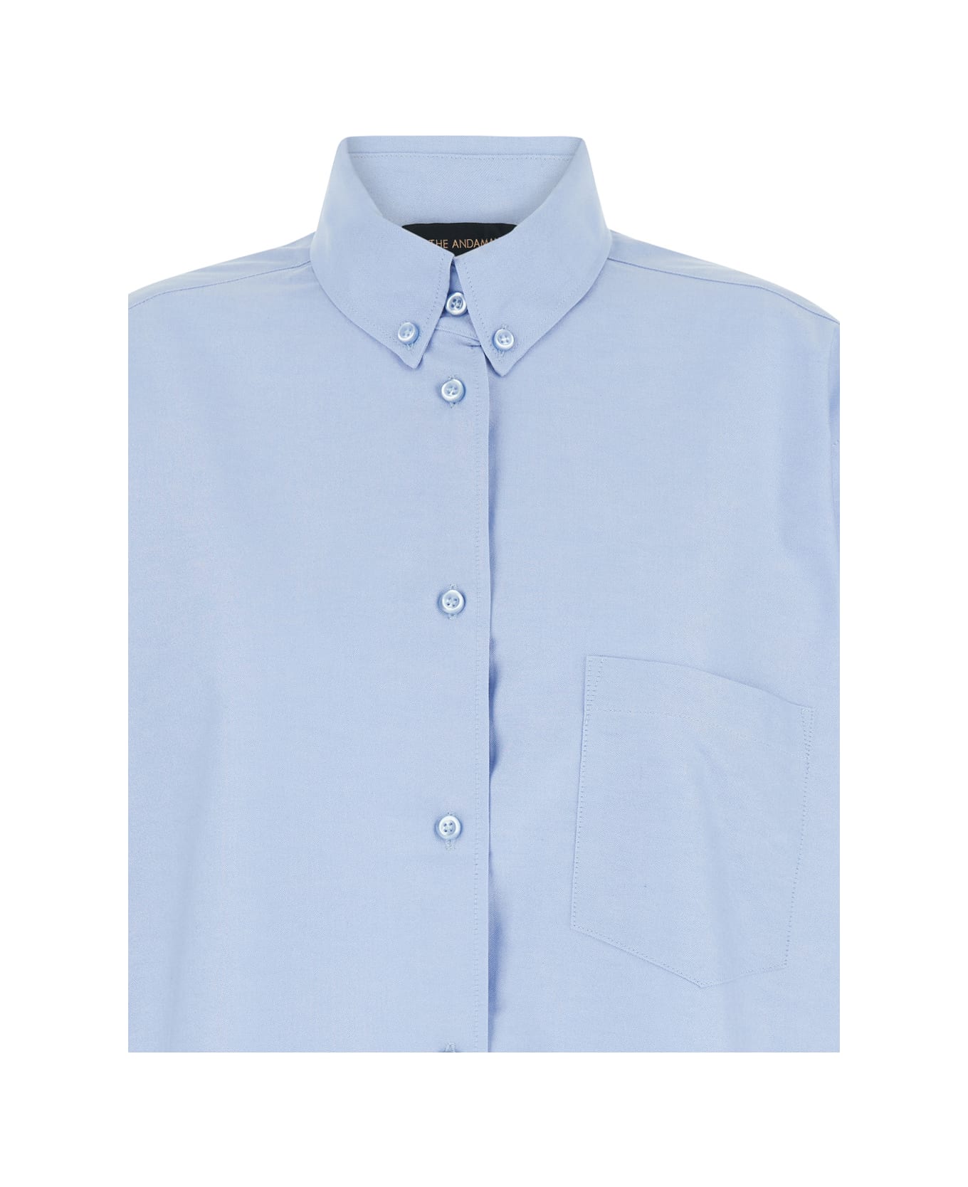 The Andamane Light Blue Shirt With Buttons In Cotton Blend Woman - Blu