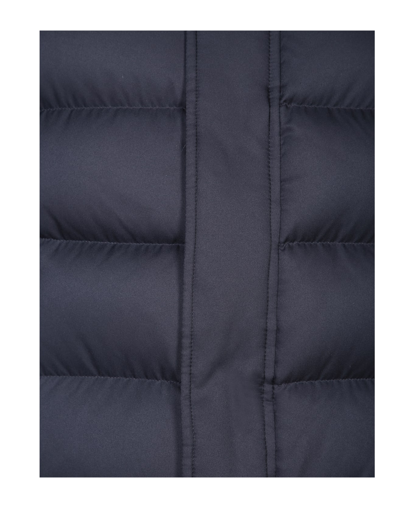 Herno Short Down Jacket With Detachable Fur Insert - Blue