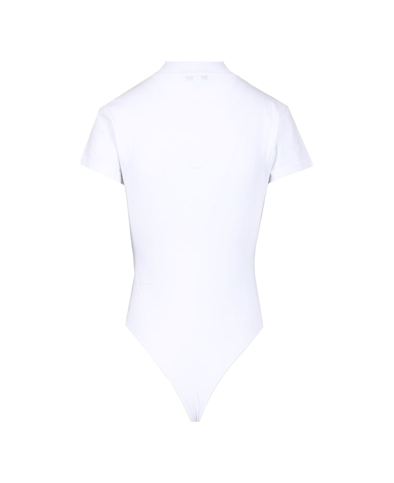 Alaia Short Sleeves Bodysuit - White