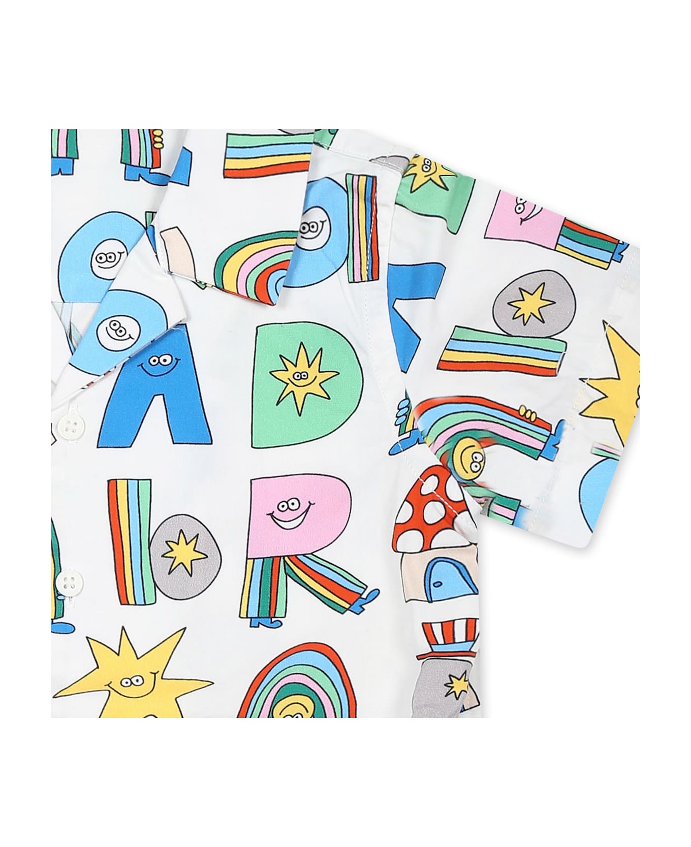 Stella McCartney Kids White Shirt For Baby Boy With Writing - White