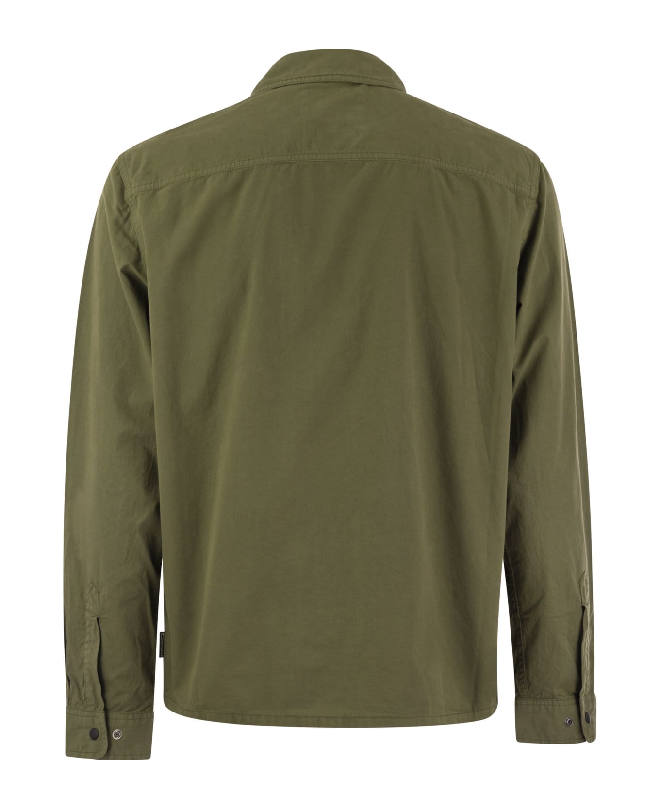 Woolrich Cotton Overshirt - Olive シャツ