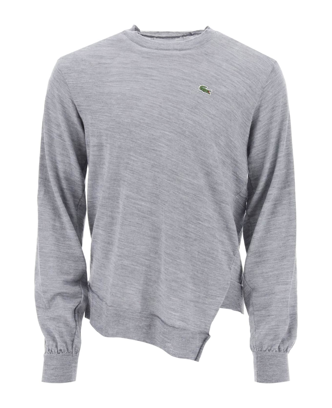 Comme des Garçons Shirt X Lacoste Bias-cut Sweater - GREY (Grey) フリース