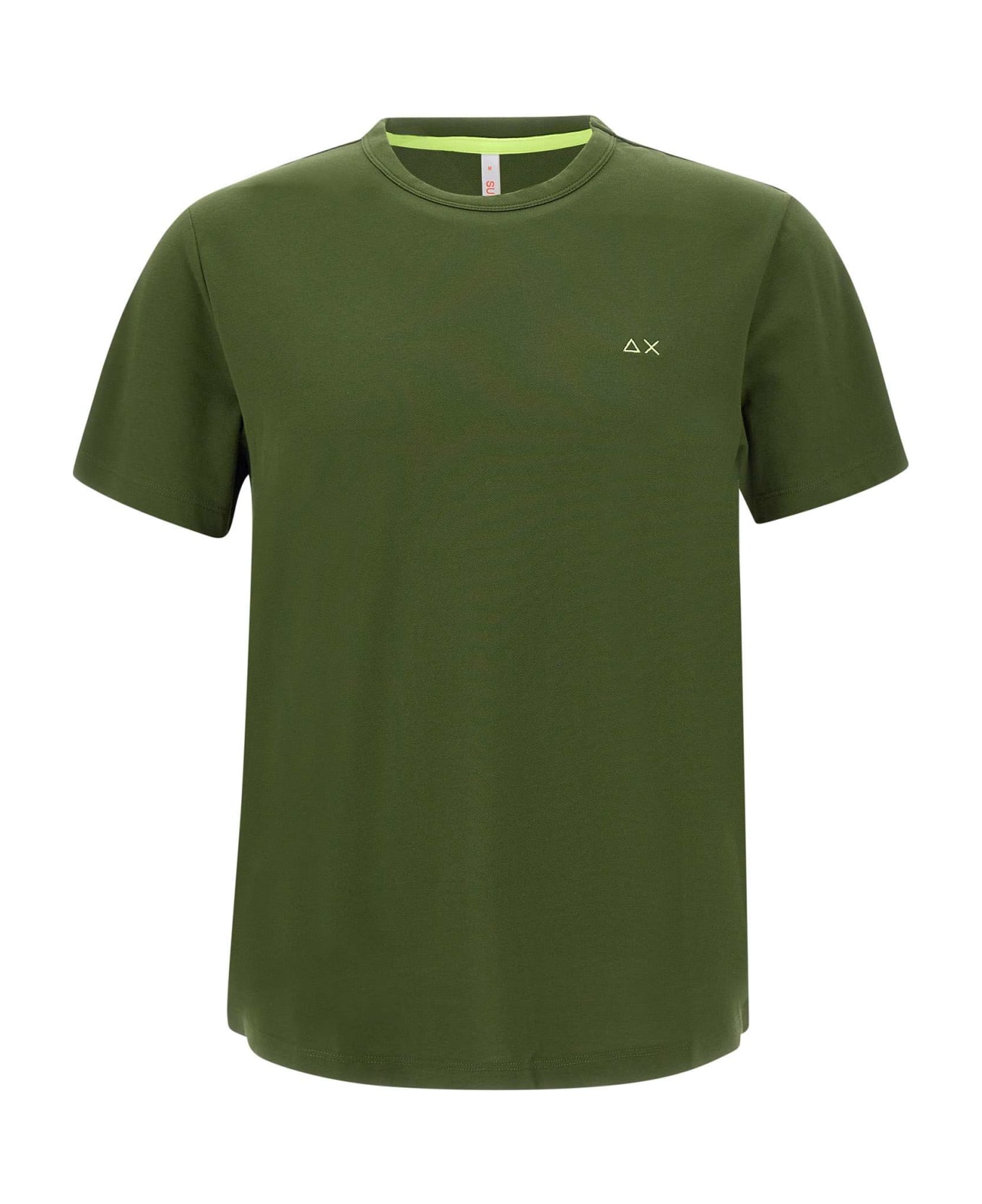 Sun 68 "solid" Cotton T-shirt - GREEN シャツ