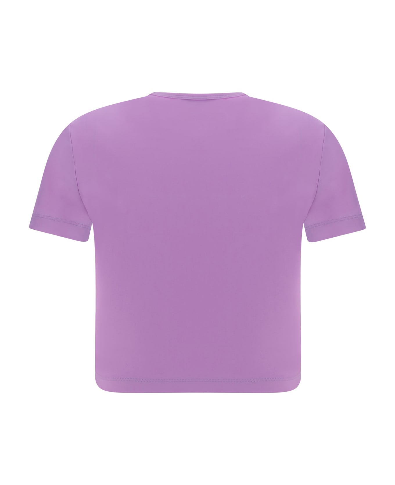 Versace Jeans Couture Logo-printed Crewneck Cropped T-shirt - Lilac