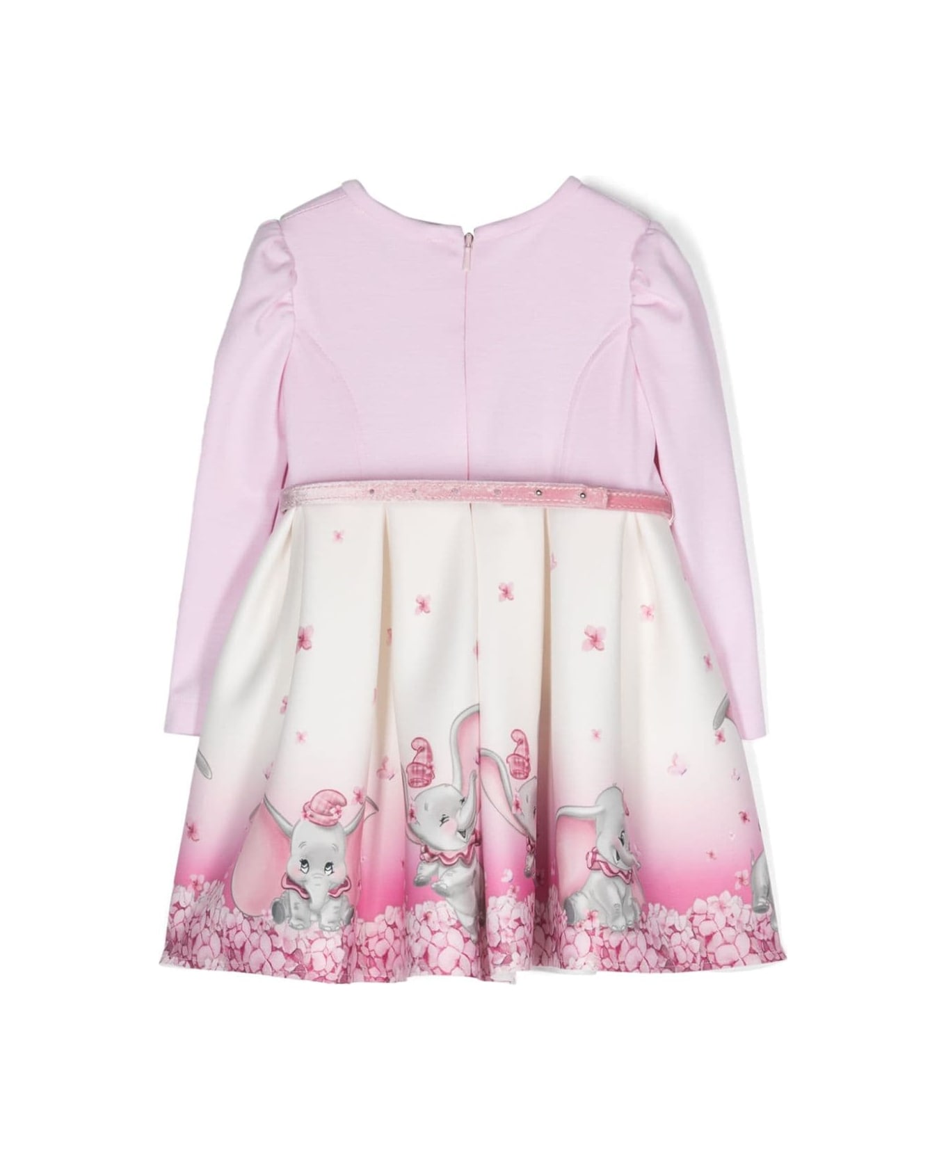 Monnalisa Pink Dress Baby Girl - Panna/rosa