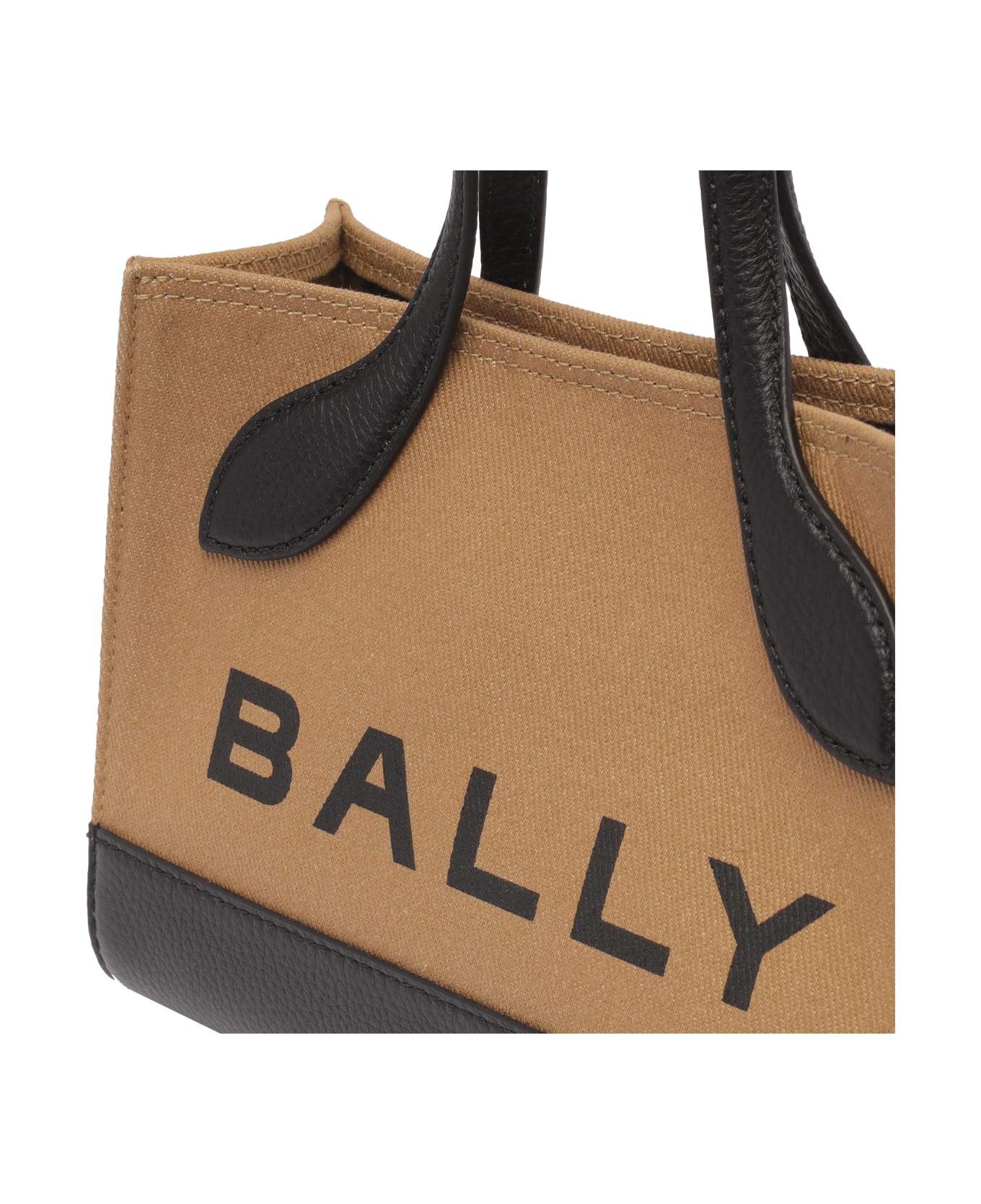 Bally Logo Tote Bag - Sand/black+oro