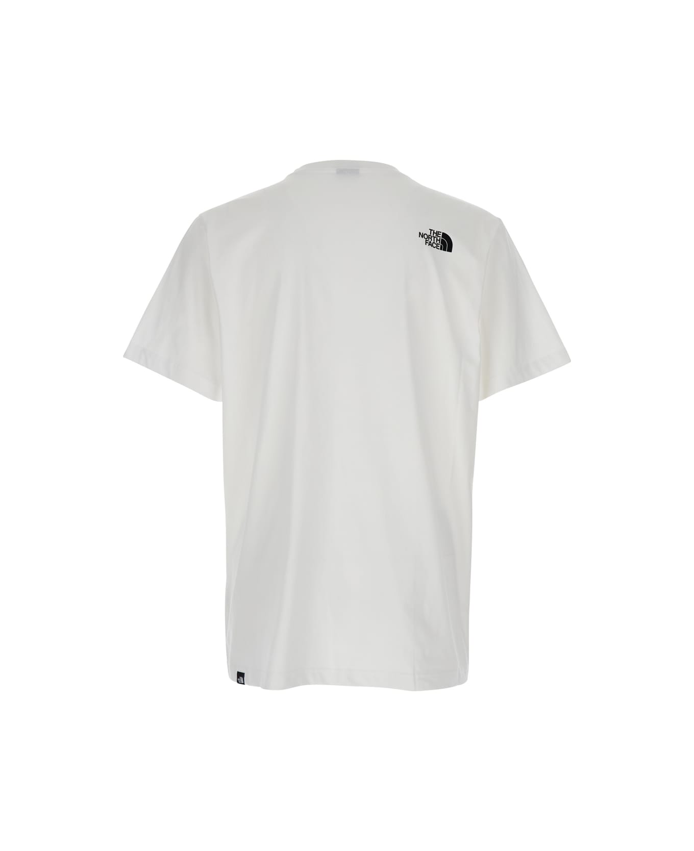The North Face White T-shirt With Maxi Logo Printed On The Front And Back In Cotton Blend Man - White