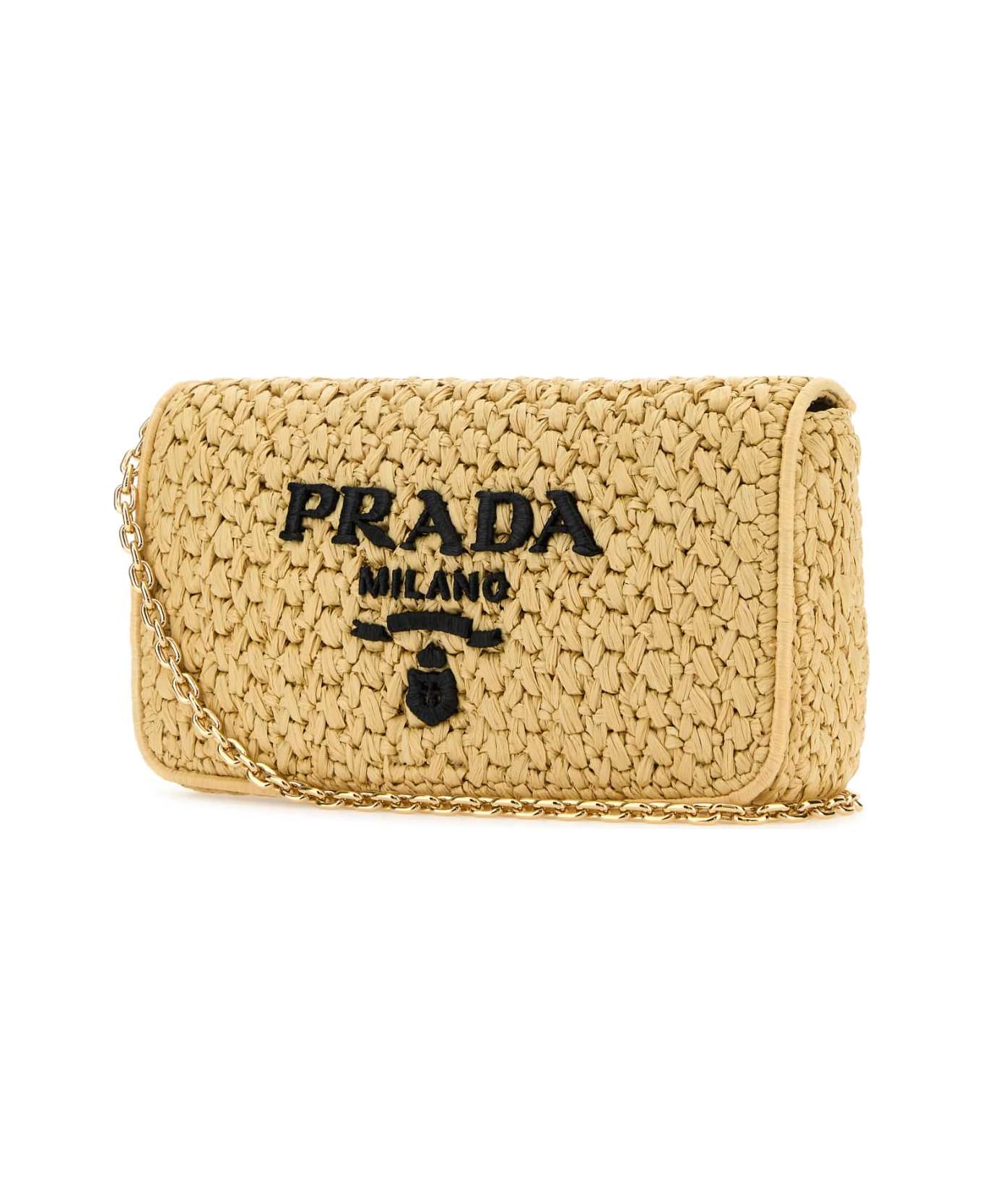Prada Raffia Crossbody Bag - NATURALENERO