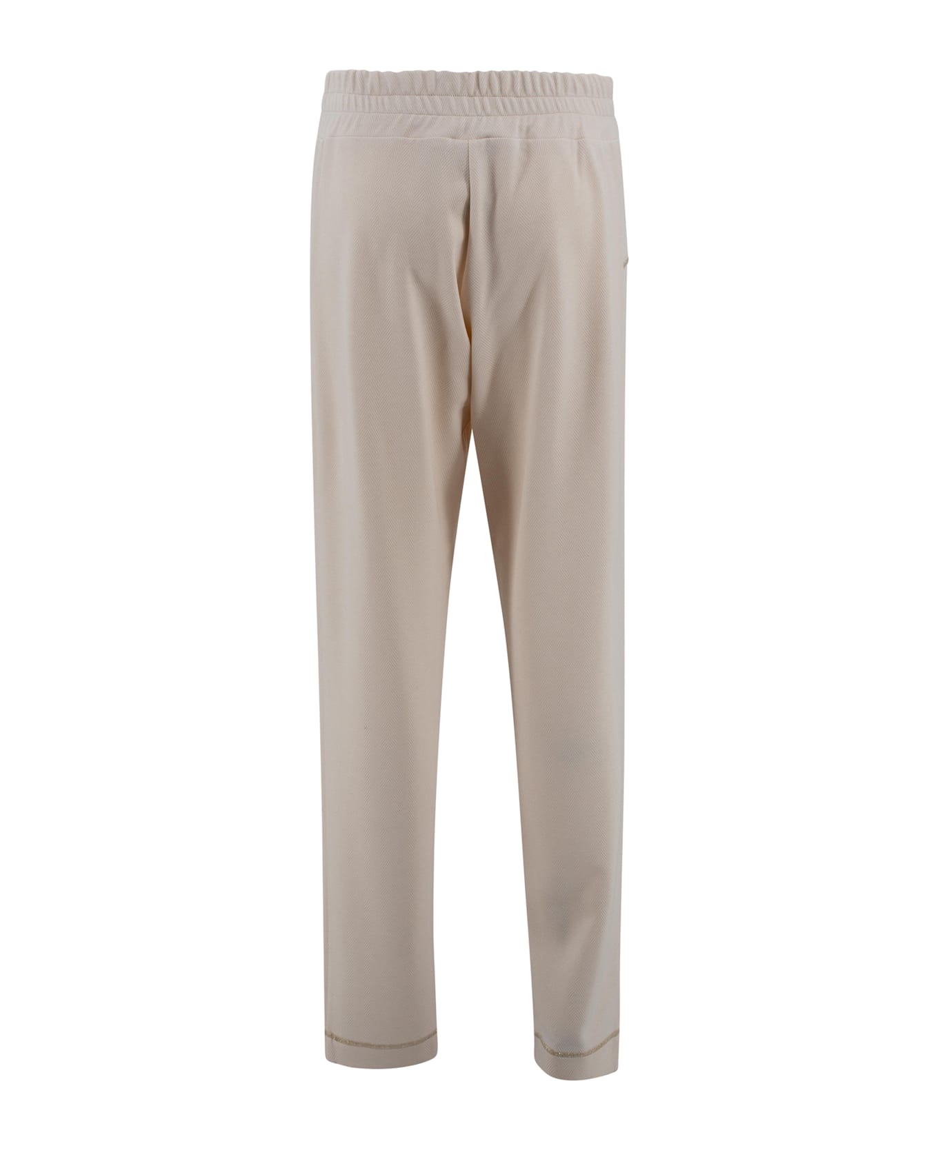 D.Exterior Viscose Trousers Herringbone Pattern - Marmo