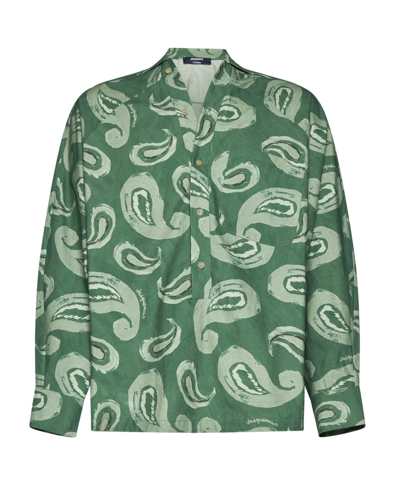 Jacquemus Shirt - Print pop green paisley
